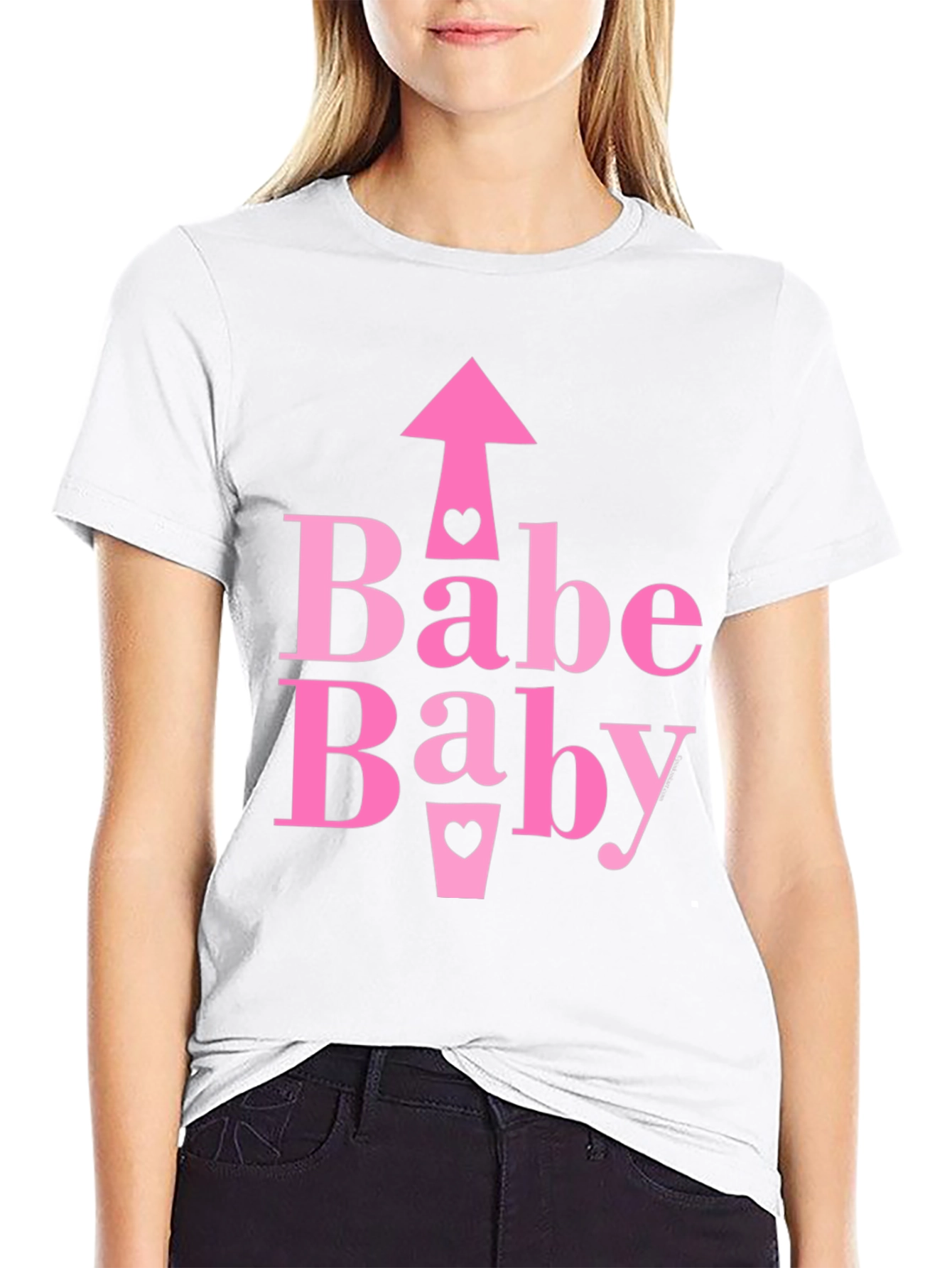 Babe Baby Pink Graphic Tee
