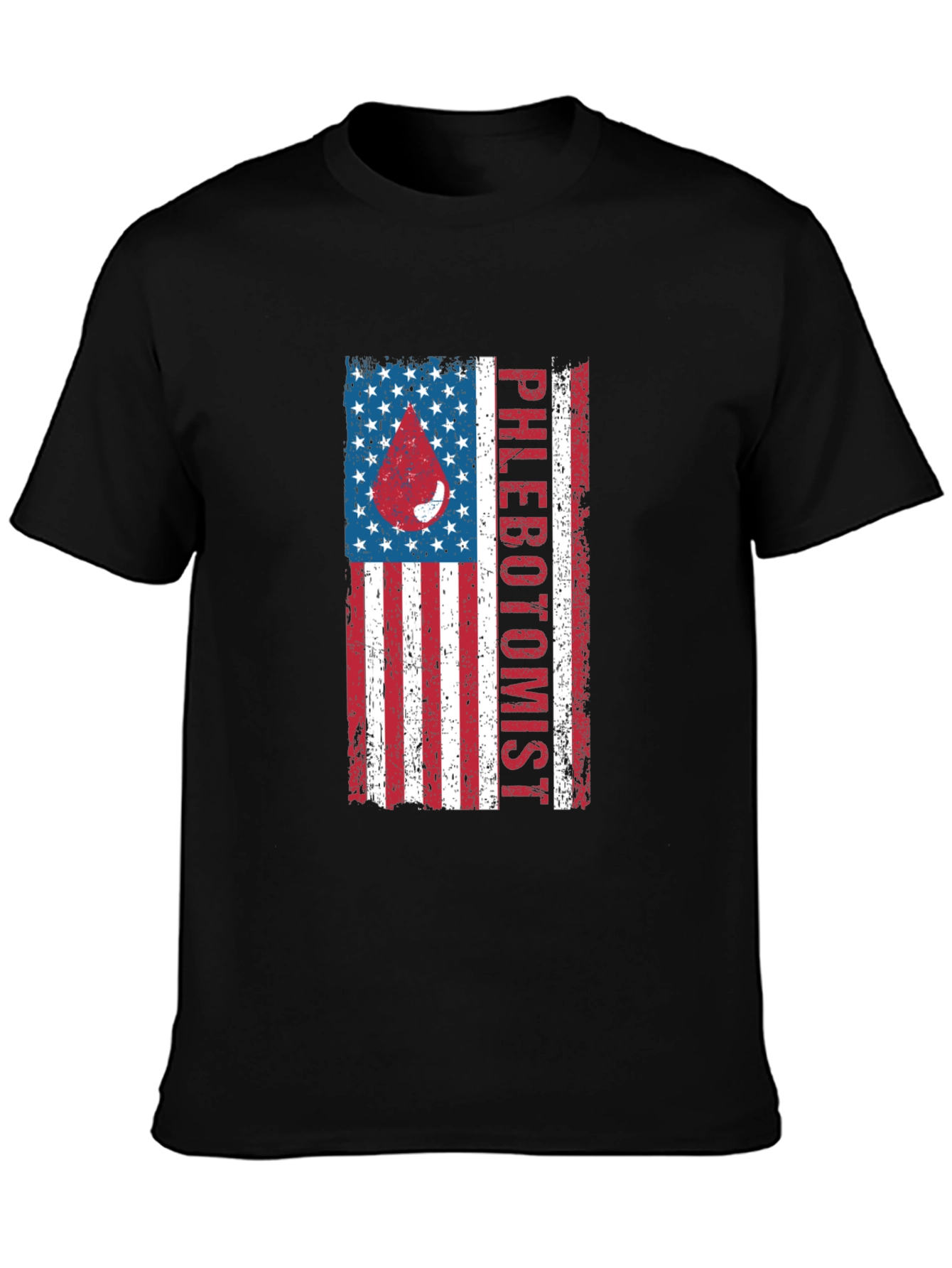 Phlebotomist American Flag T-Shirt