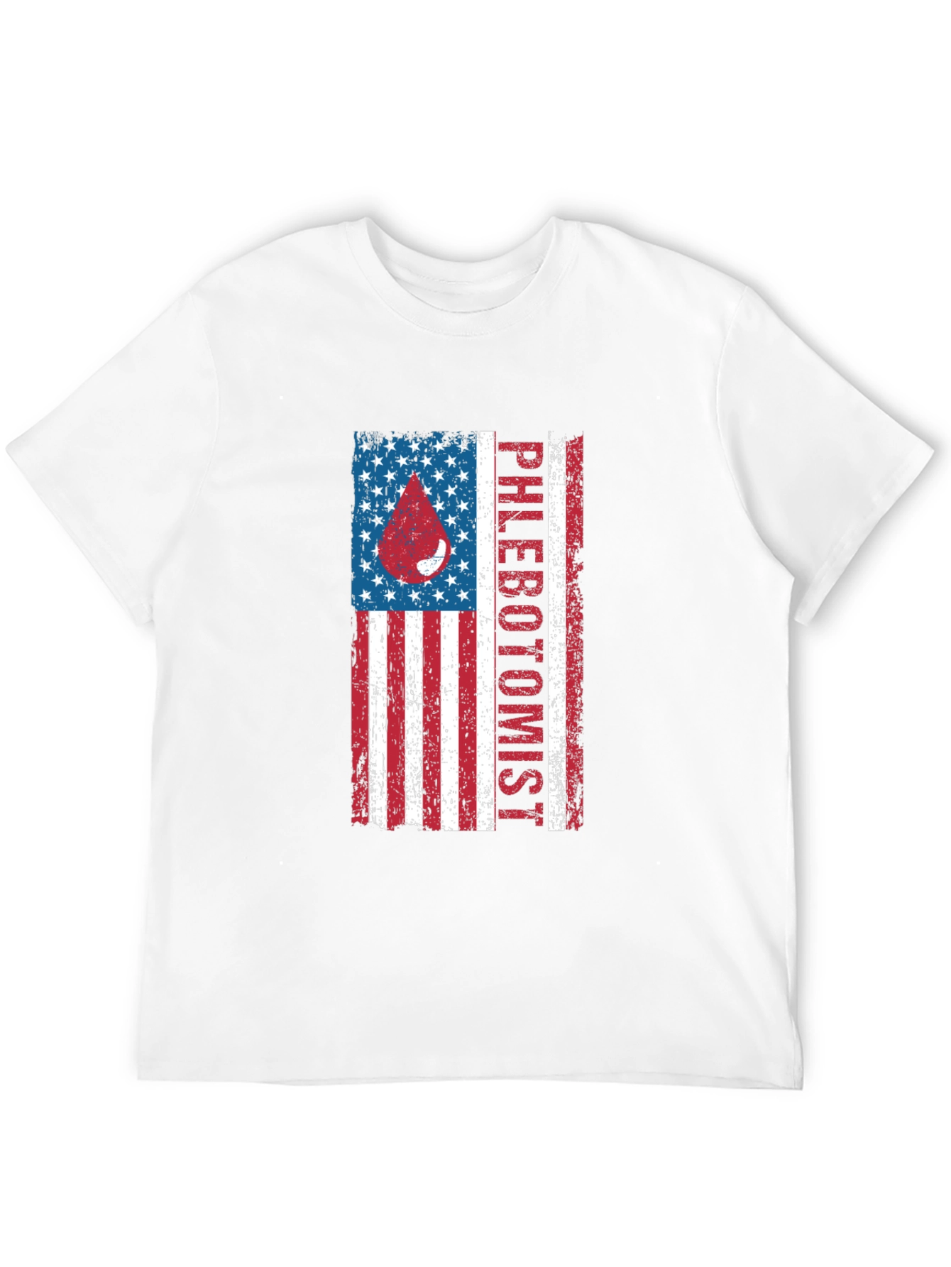 Phlebotomist American Flag T-Shirt