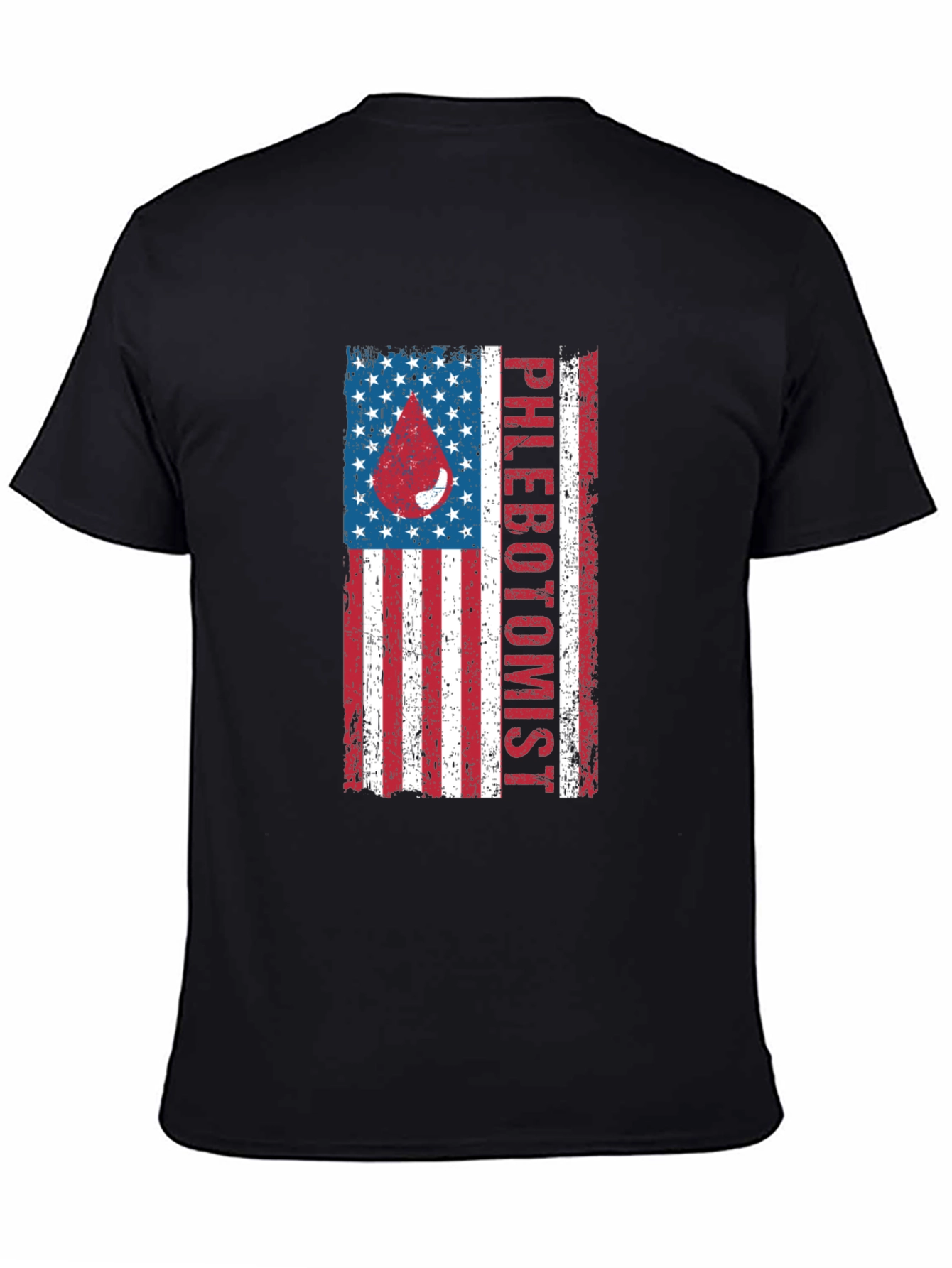 Phlebotomist American Flag T-Shirt