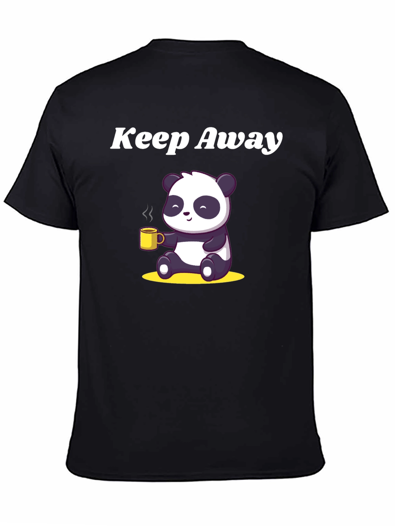 Keep Away Panda Graphic Tee - Black