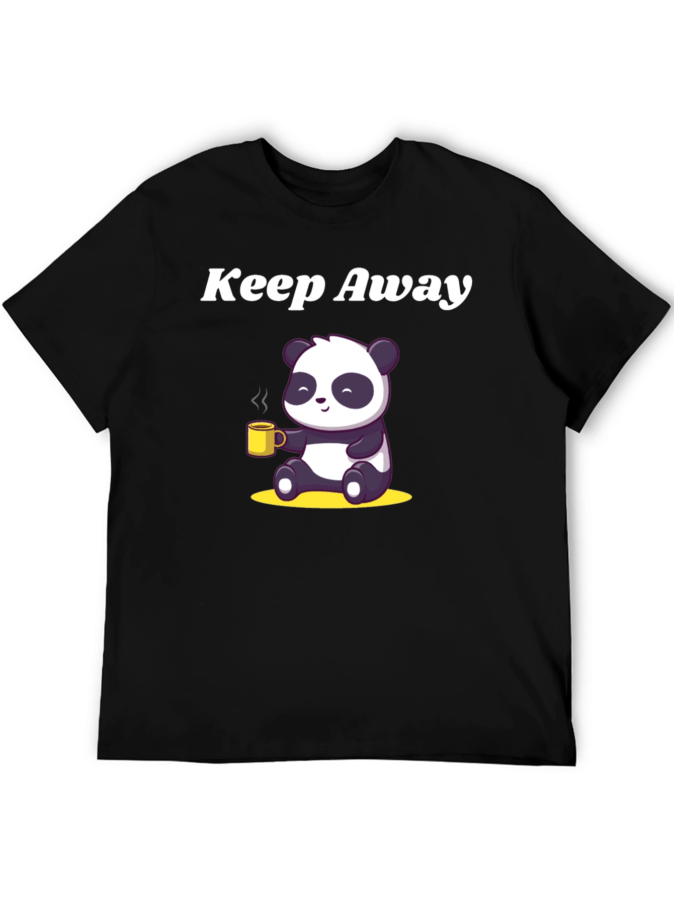 Keep Away Panda Graphic Tee - Black