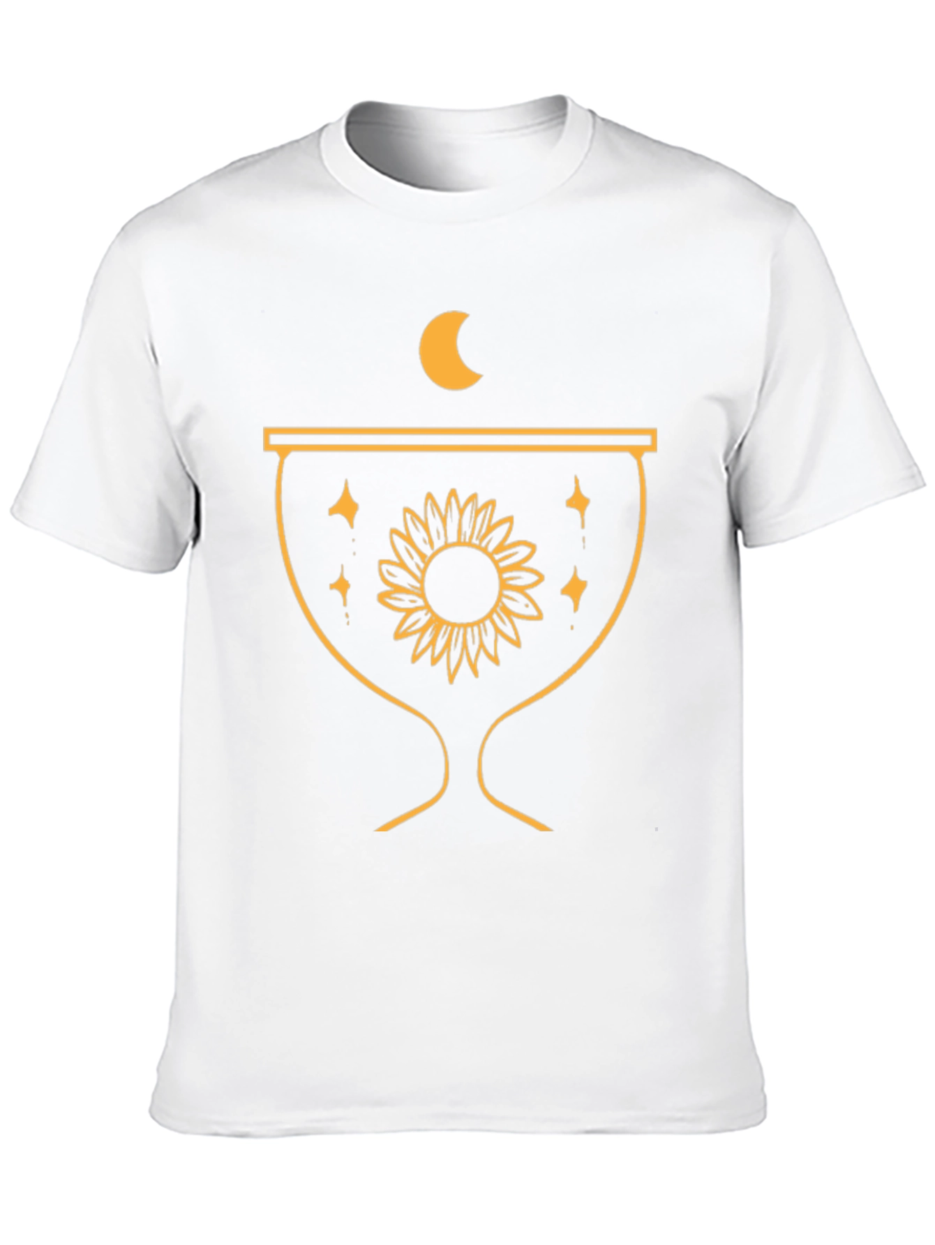Mystic Sunflower Graphic Tee - Black Cotton Comfort