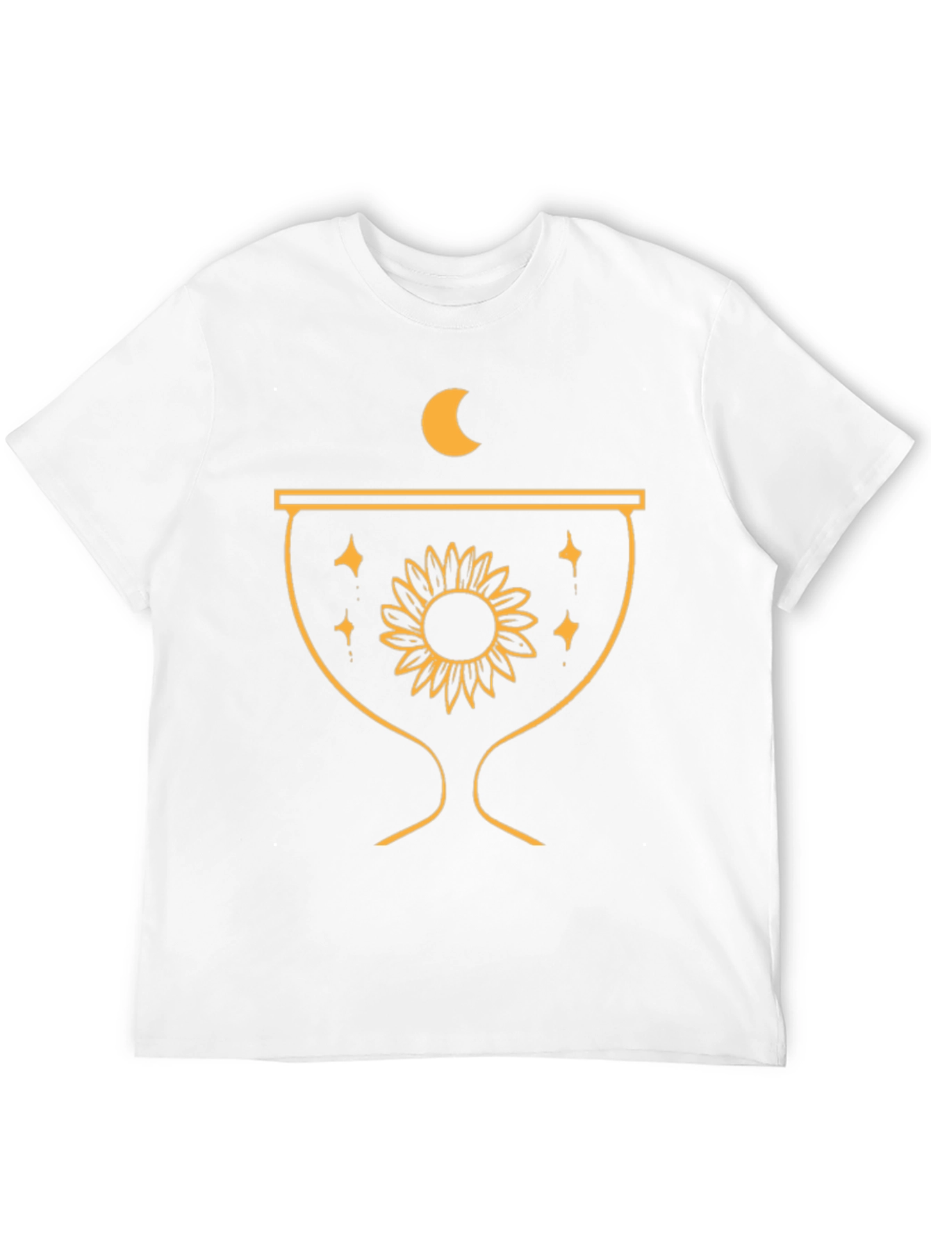 Mystic Sunflower Graphic Tee - Black Cotton Comfort