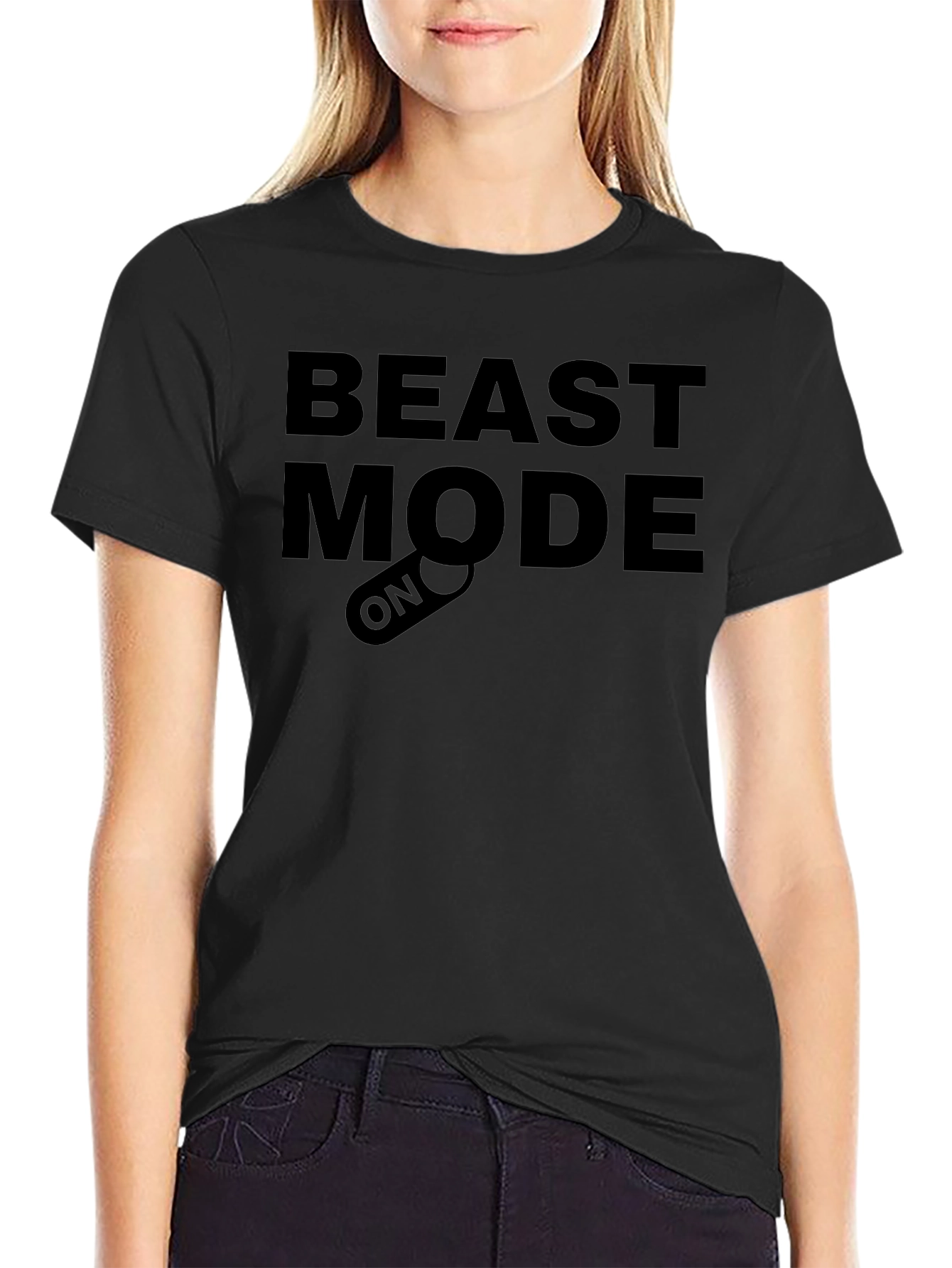 Beast Mode On T-Shirt - Black Graphic Tee