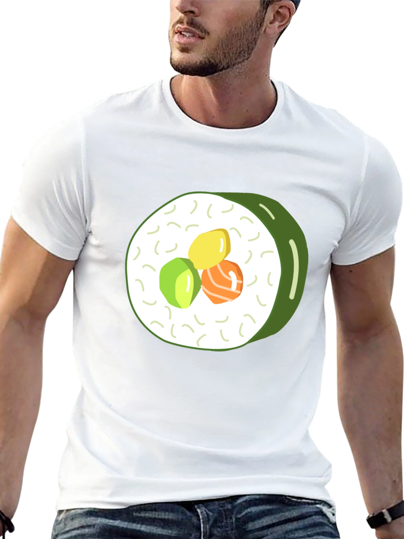 Sushi Roll Graphic Tee - Casual Comfort