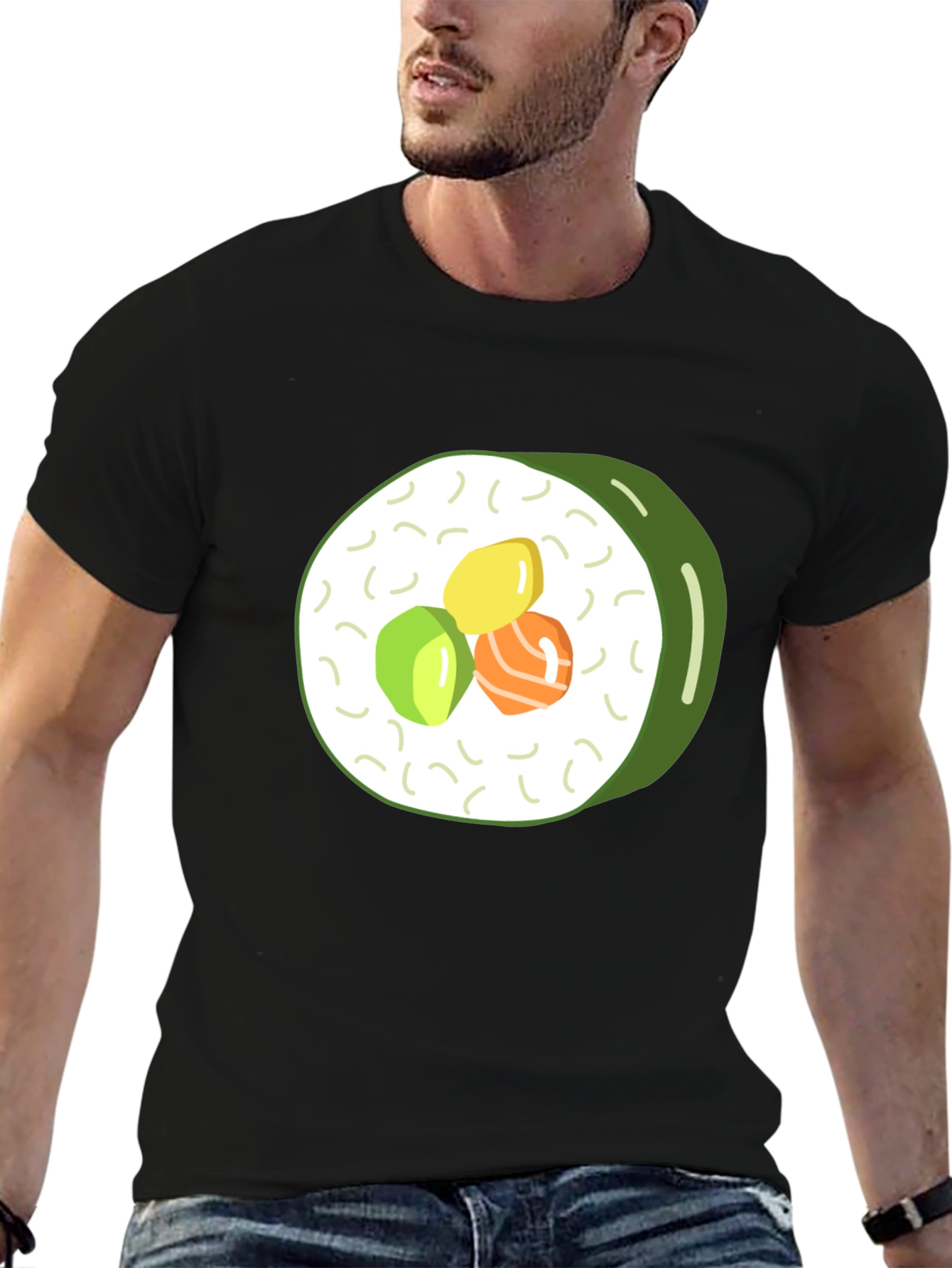 Sushi Roll Graphic Tee - Casual Comfort