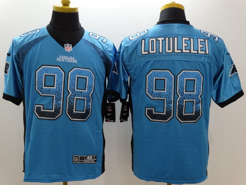 Men's Carolina Panthers Star Lotulelei #98 Blue Game Jerseys