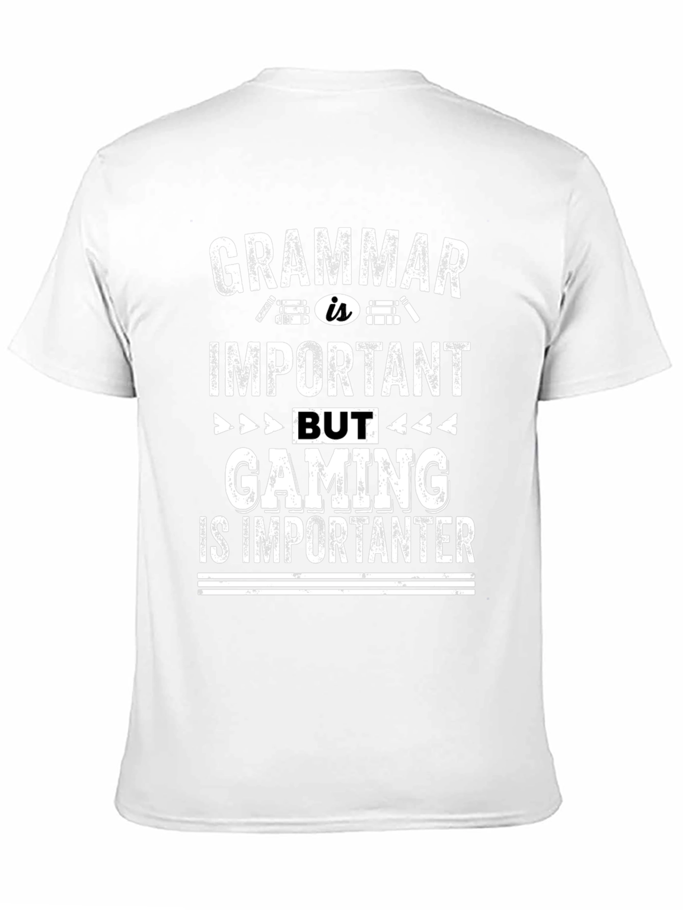 Grammar vs Gaming T-Shirt: Gamer Gift