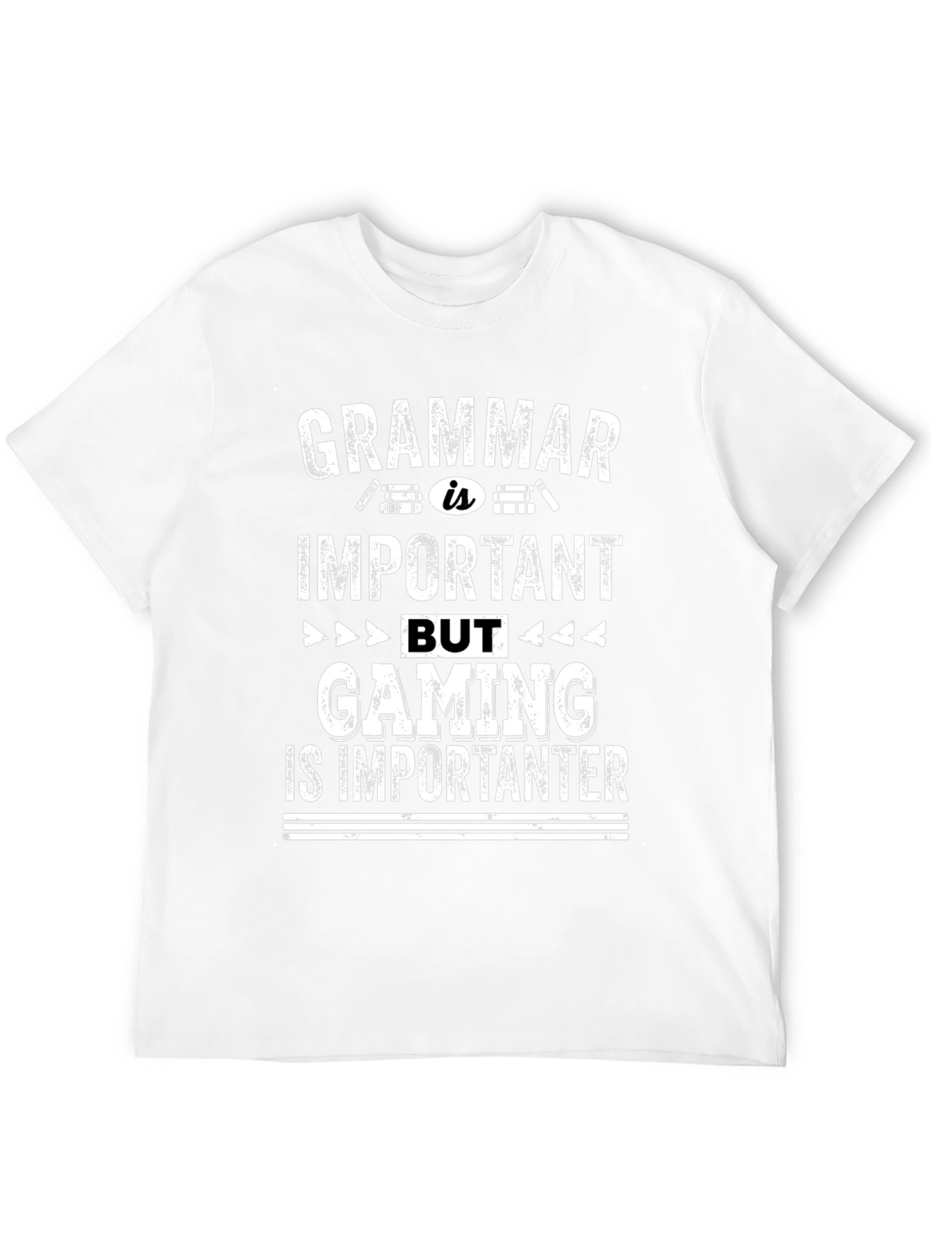 Grammar vs Gaming T-Shirt: Gamer Gift