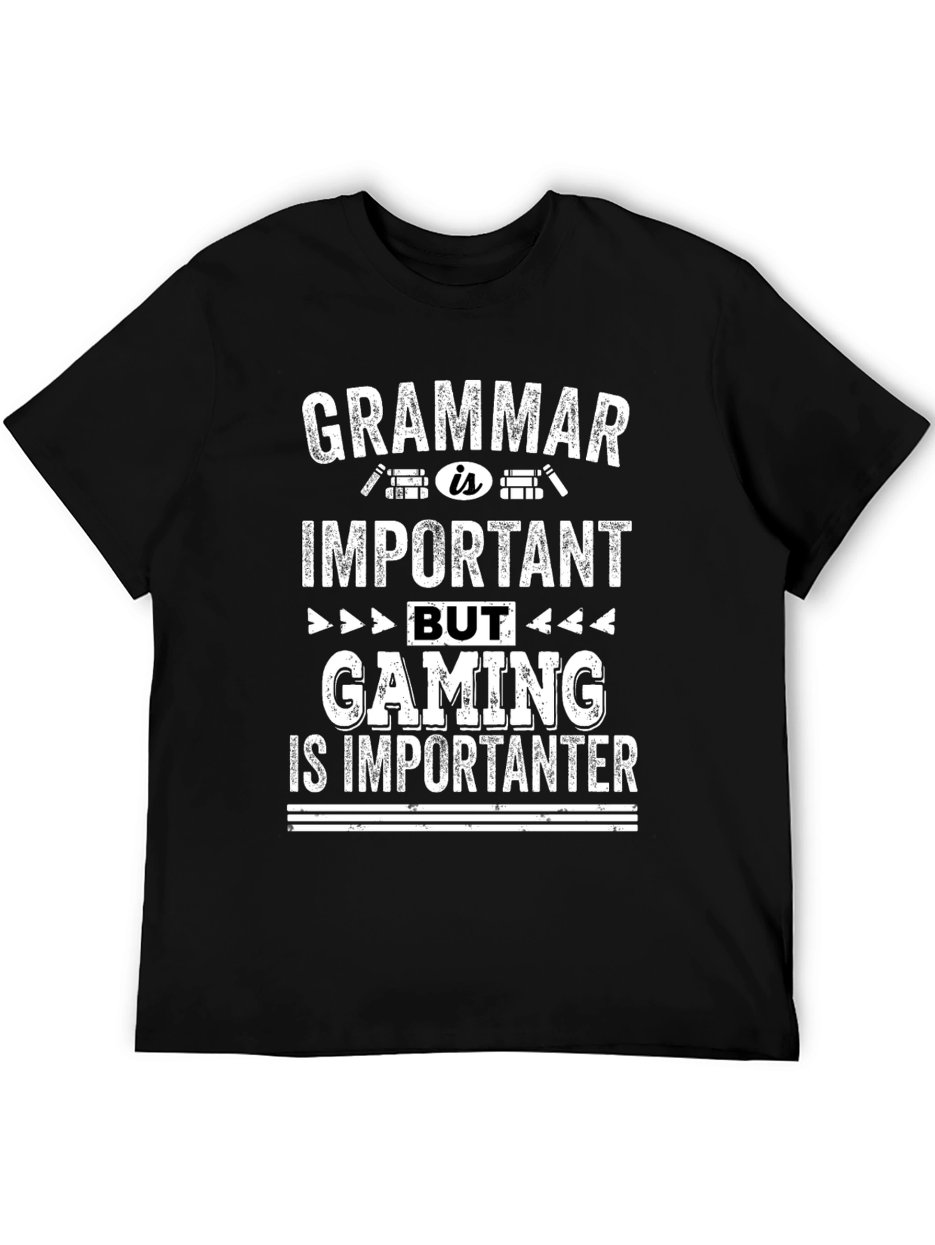 Grammar vs Gaming T-Shirt: Gamer Gift