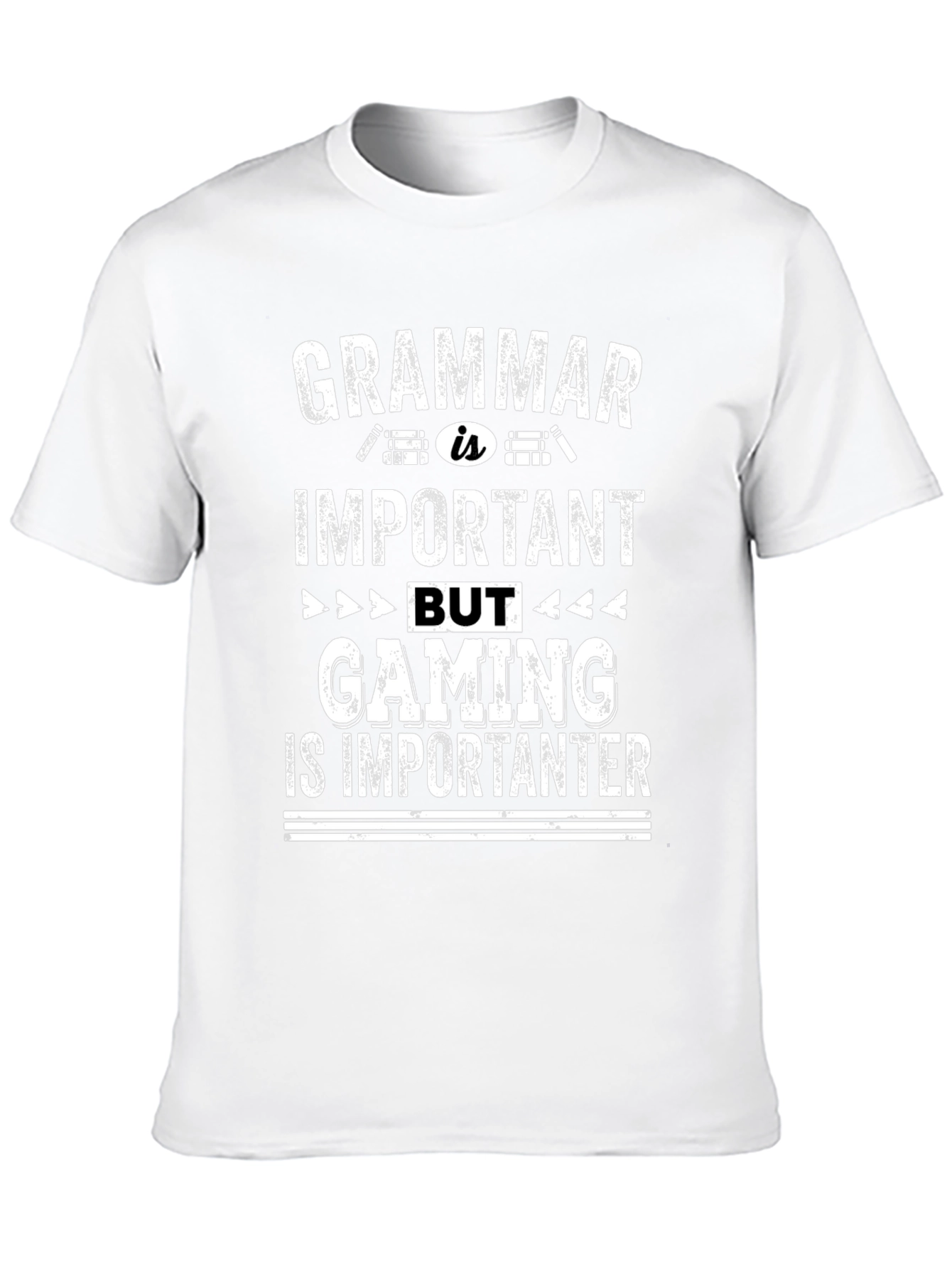 Grammar vs Gaming T-Shirt: Gamer Gift