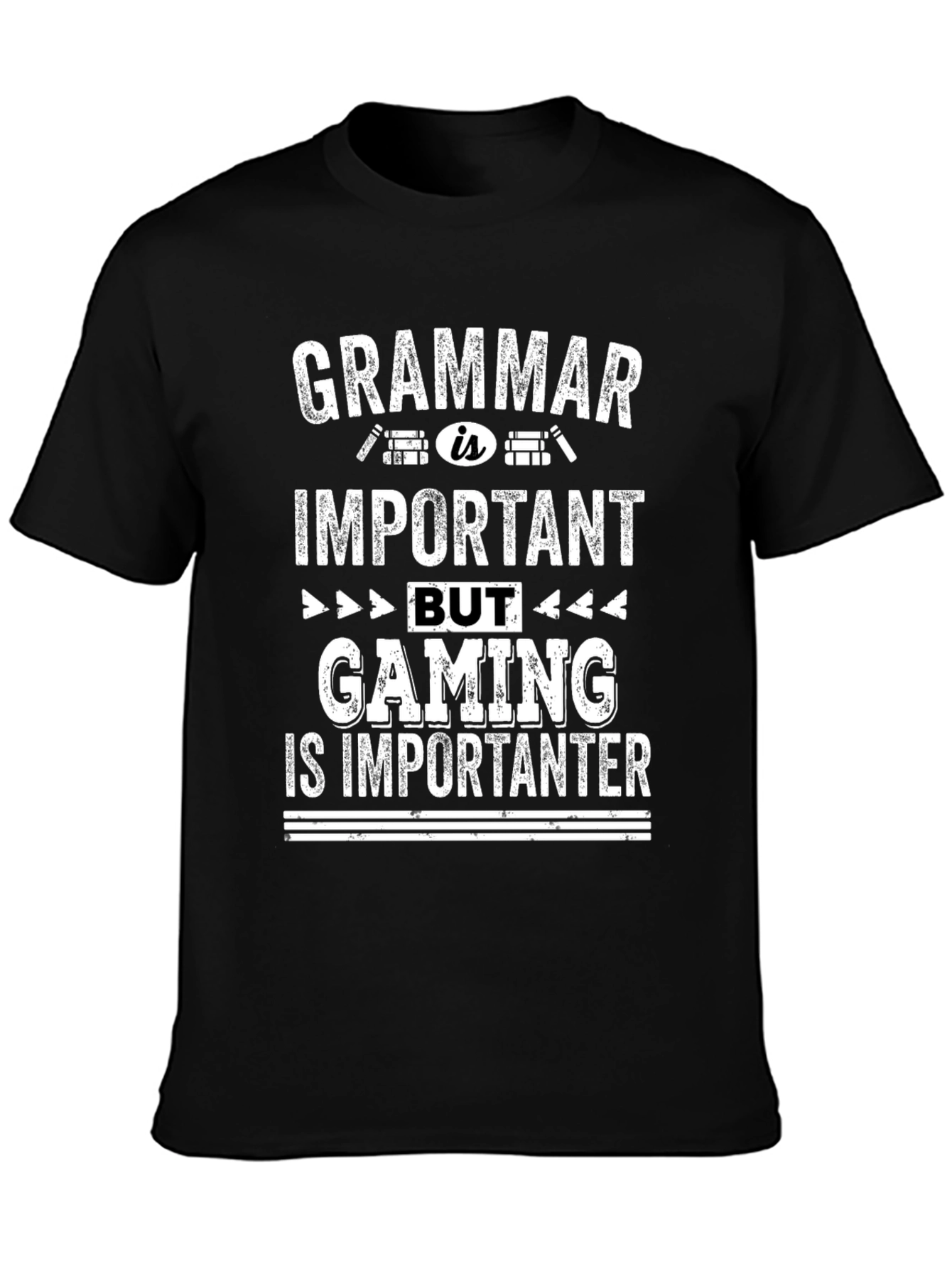 Grammar vs Gaming T-Shirt: Gamer Gift