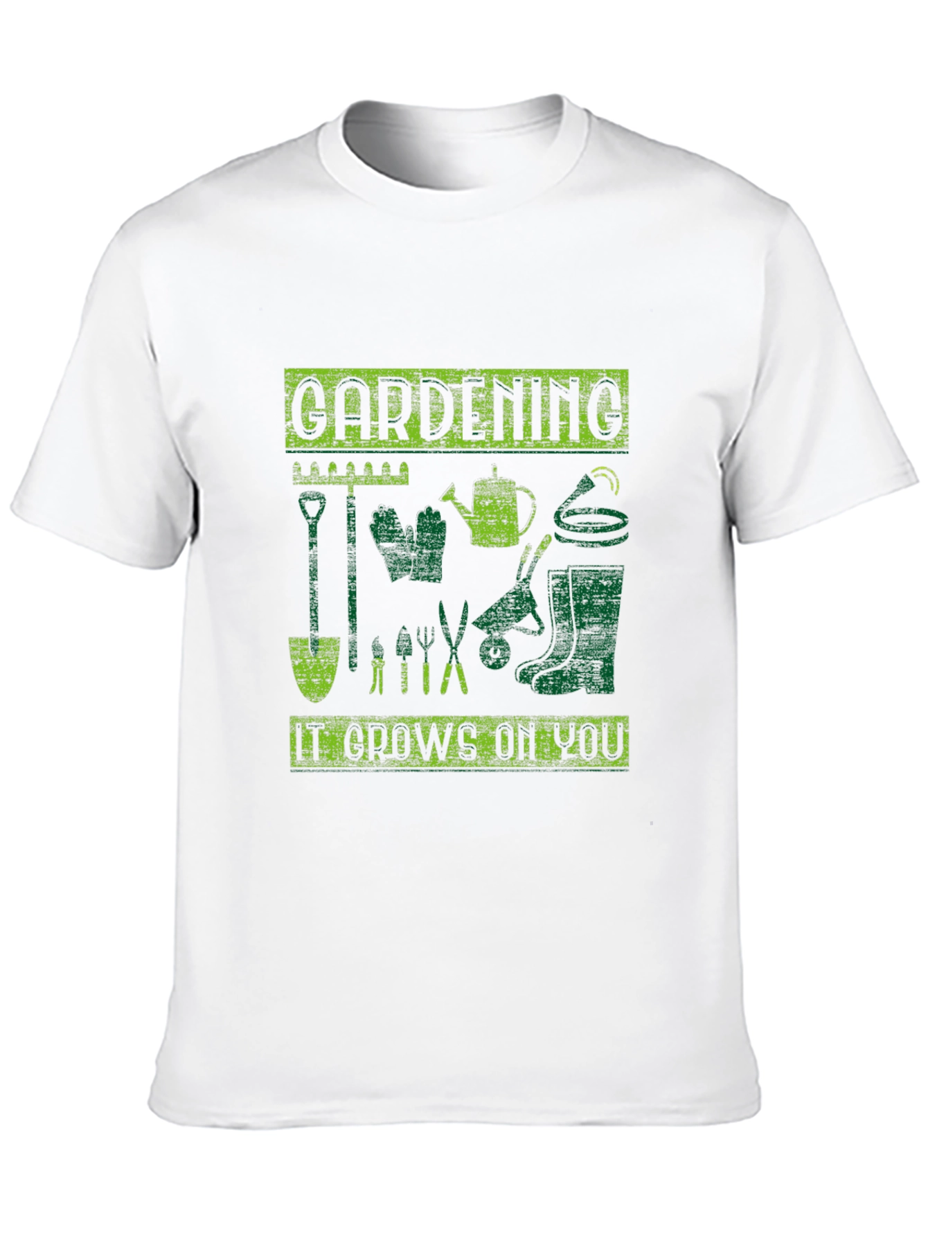 Gardening It Grows On You Black T-Shirt