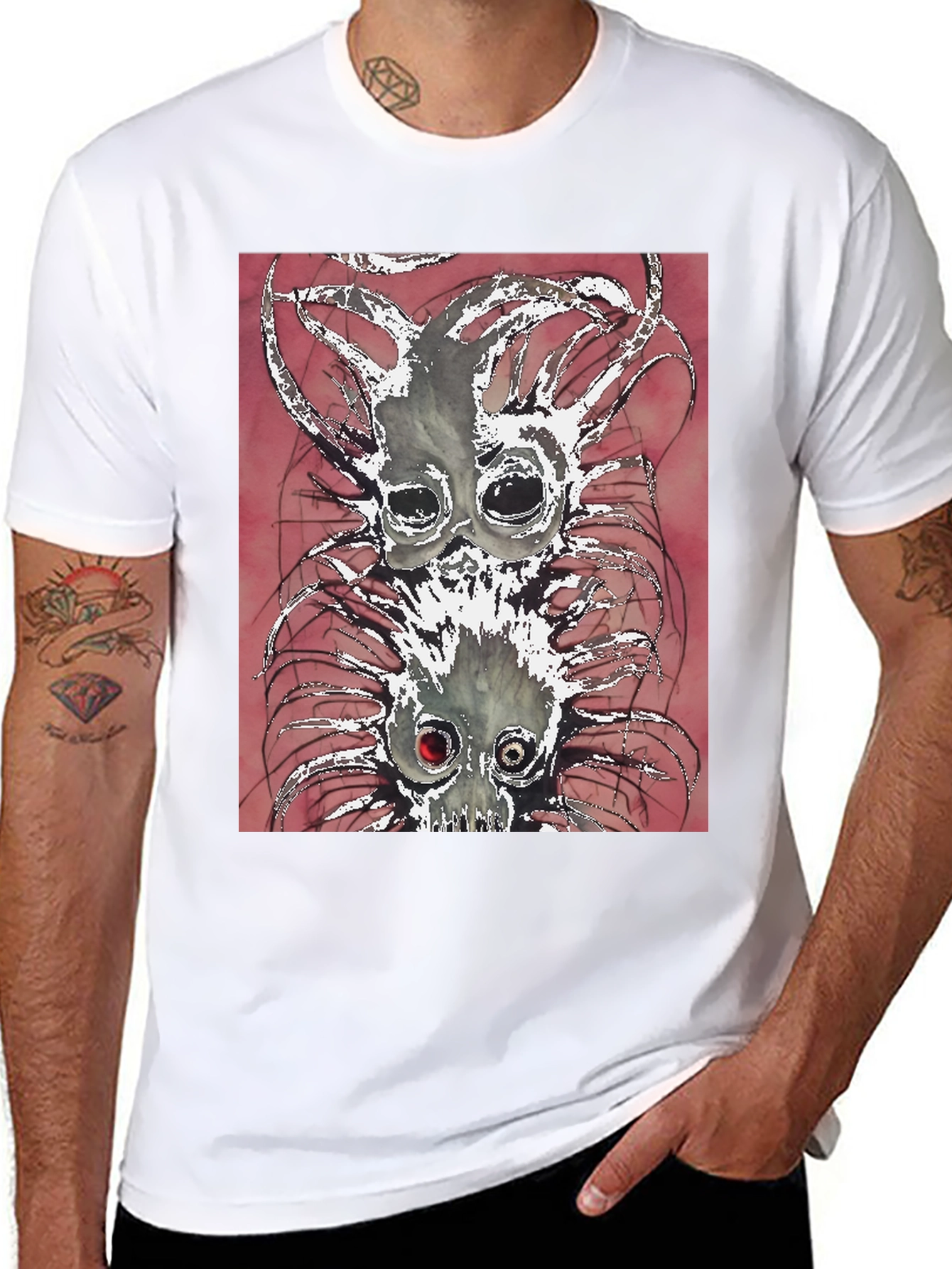 Unique Creature Graphic Black Tee