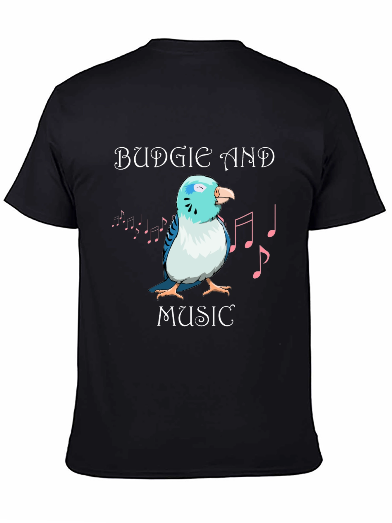 Budgie and Music Graphic T-Shirt