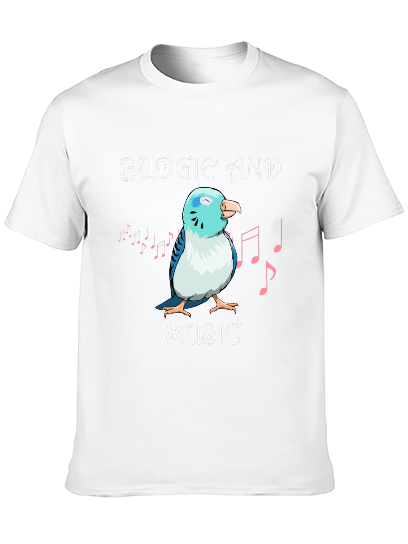 Budgie and Music Graphic T-Shirt