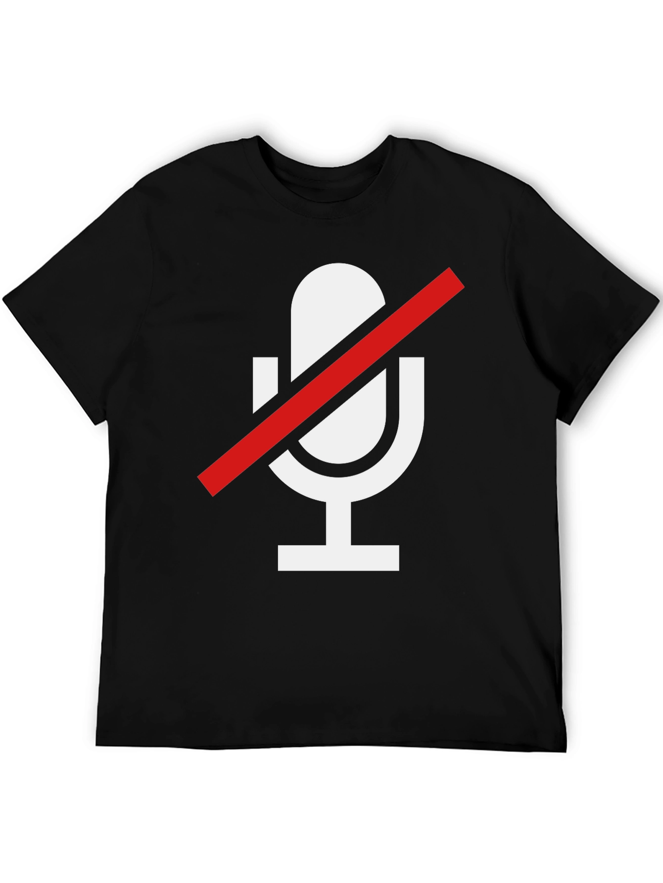 Muted Mic Graphic Tee - Soft Cotton Blend