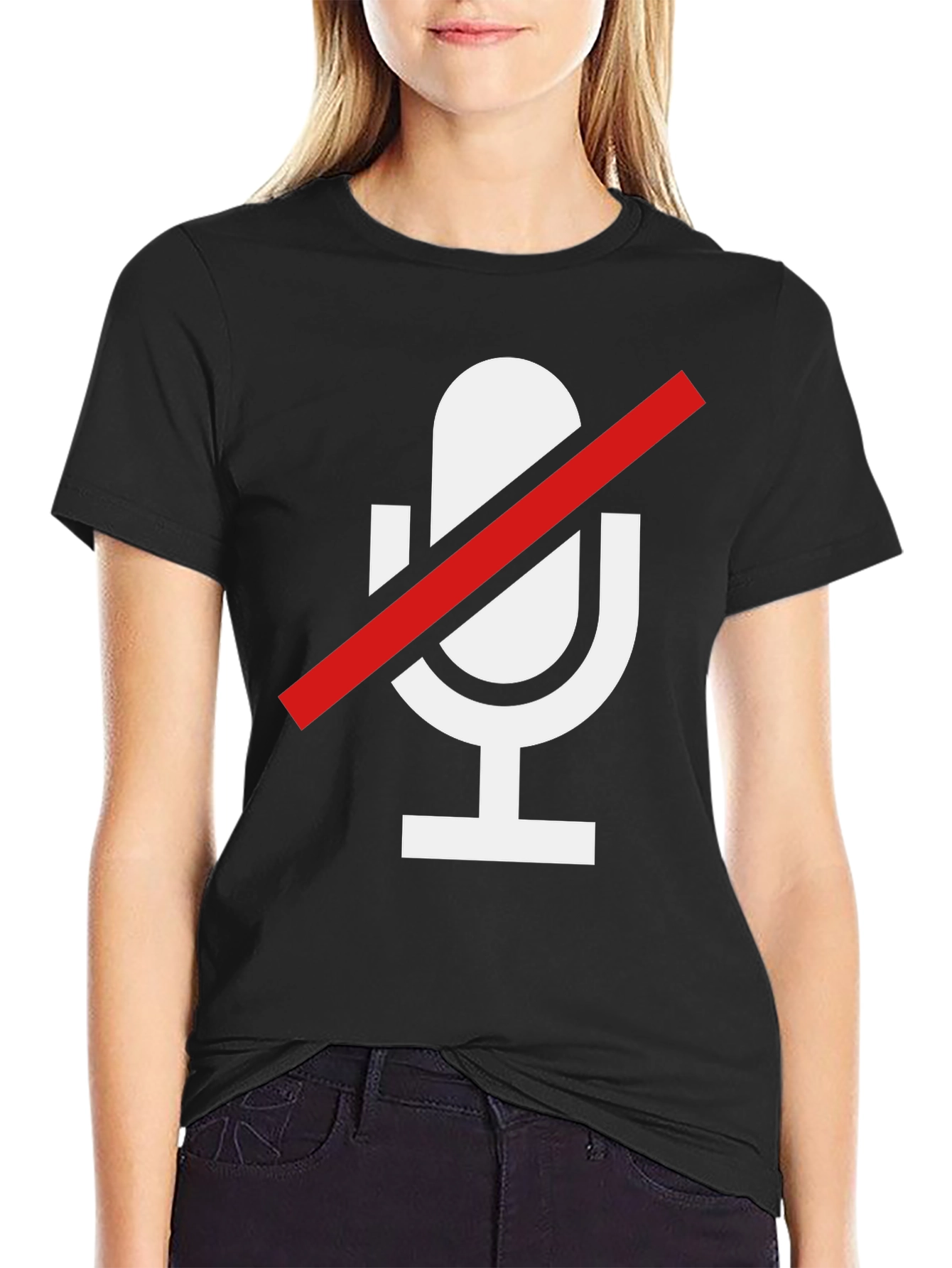 Muted Mic Graphic Tee - Soft Cotton Blend