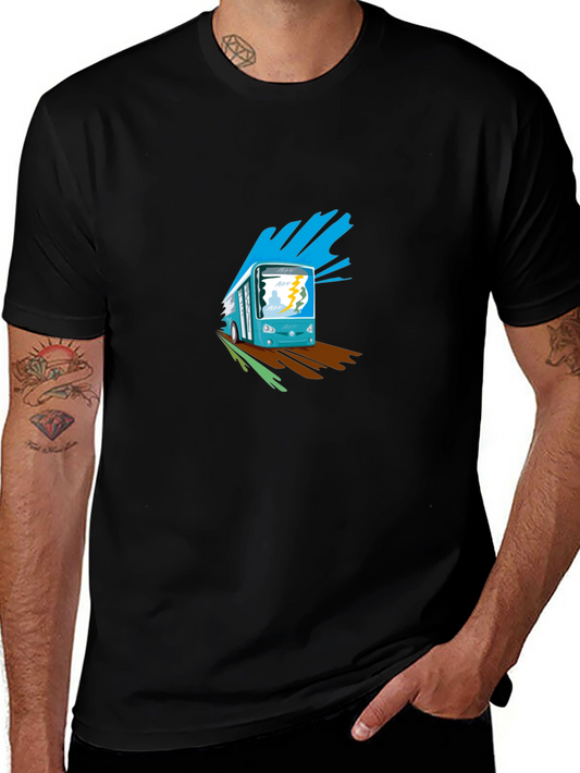 Funky Bus T-Shirt - Cool Graphic Tee for Men