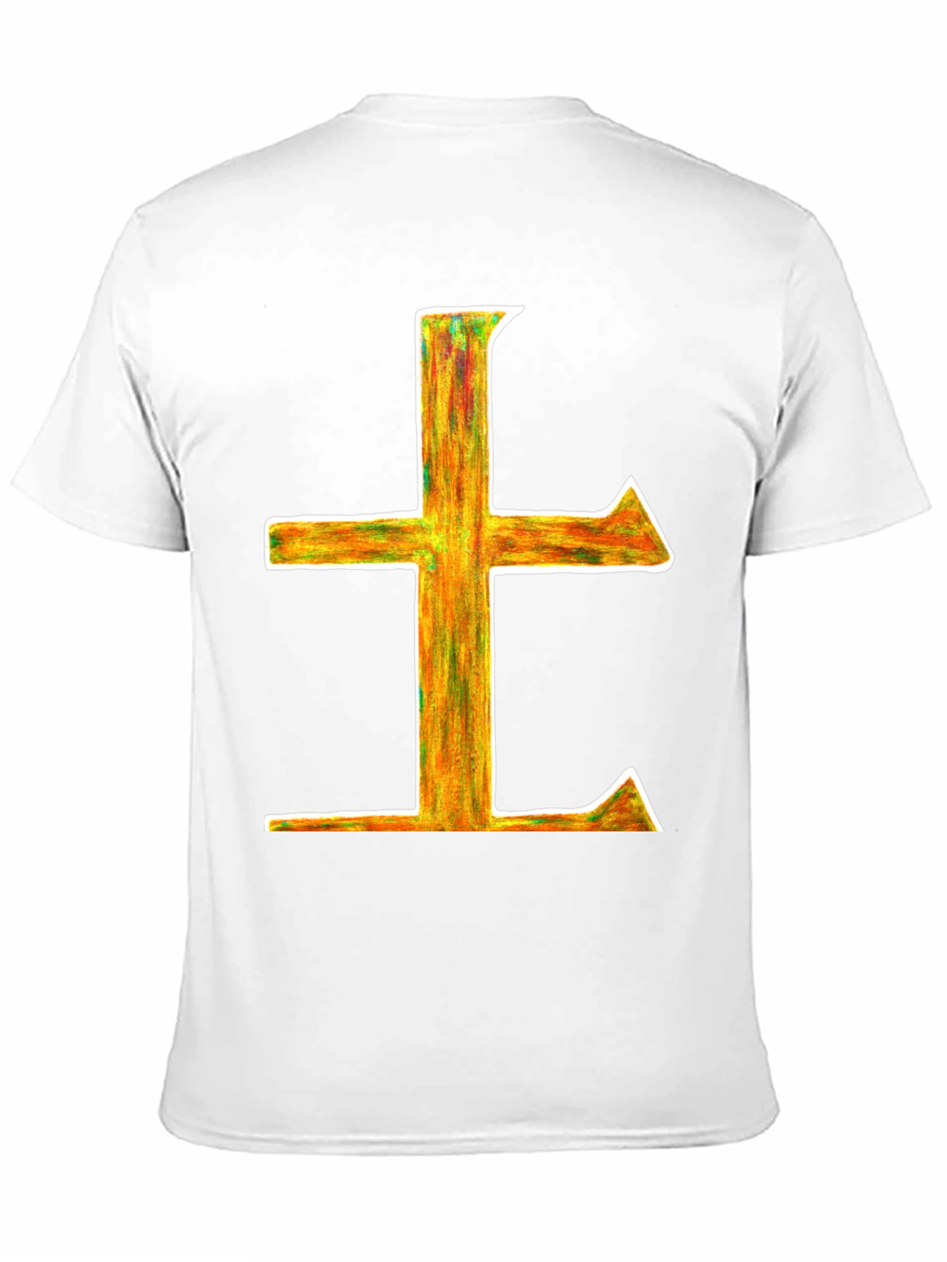 Abstract Cross Graphic Tee - Unisex Black T-Shirt