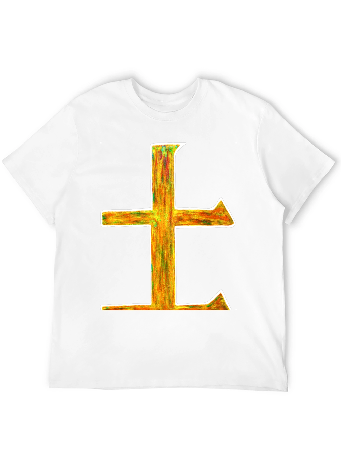 Abstract Cross Graphic Tee - Unisex Black T-Shirt