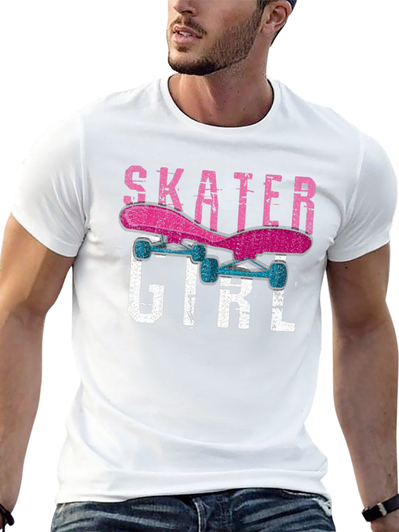 Skater Girl Graphic Tee - Trendy Skateboard Shirt