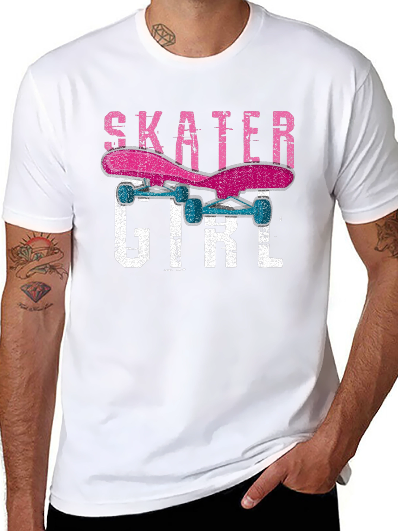 Skater Girl Graphic Tee - Trendy Skateboard Shirt