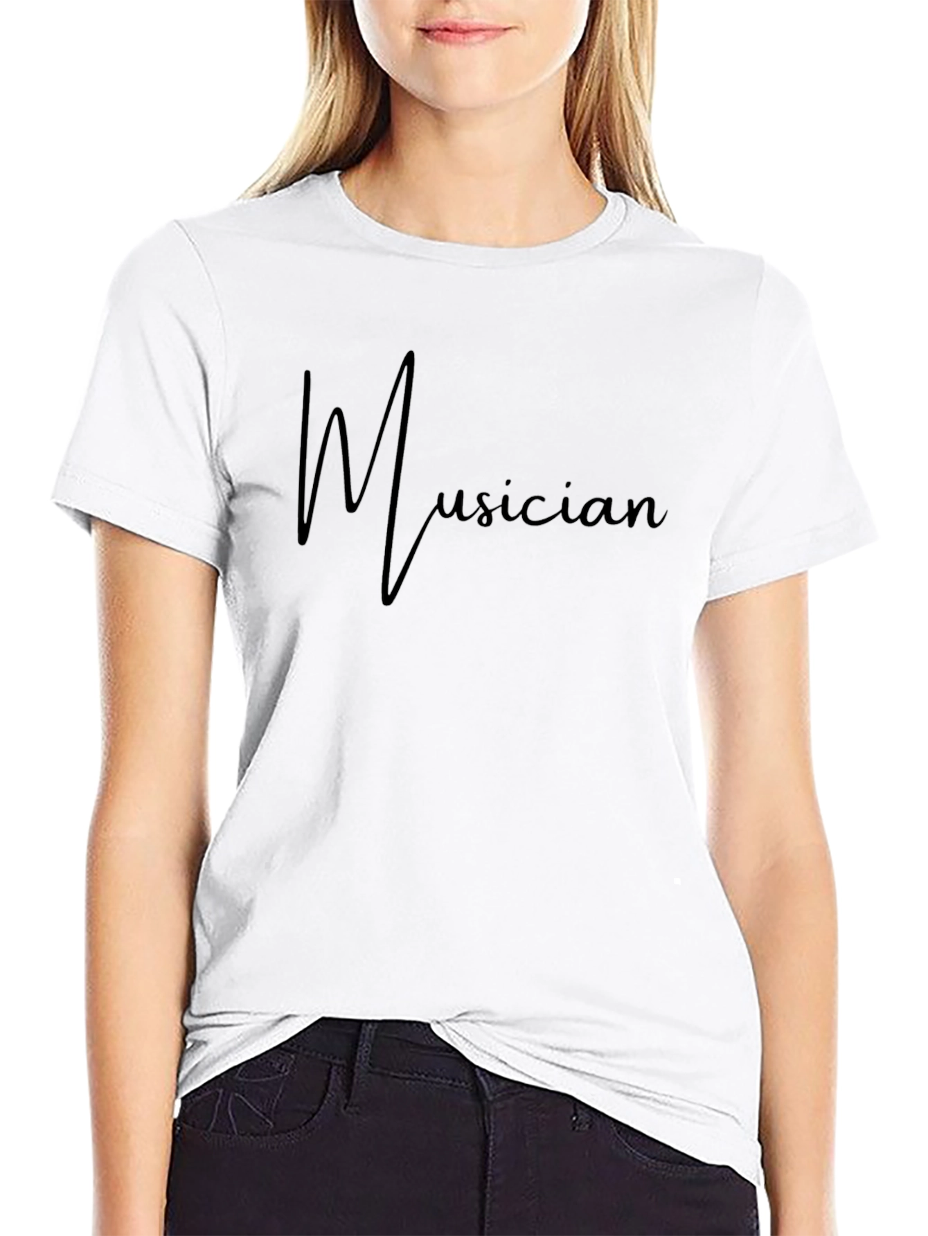 Musician Black Graphic Tee Shirt