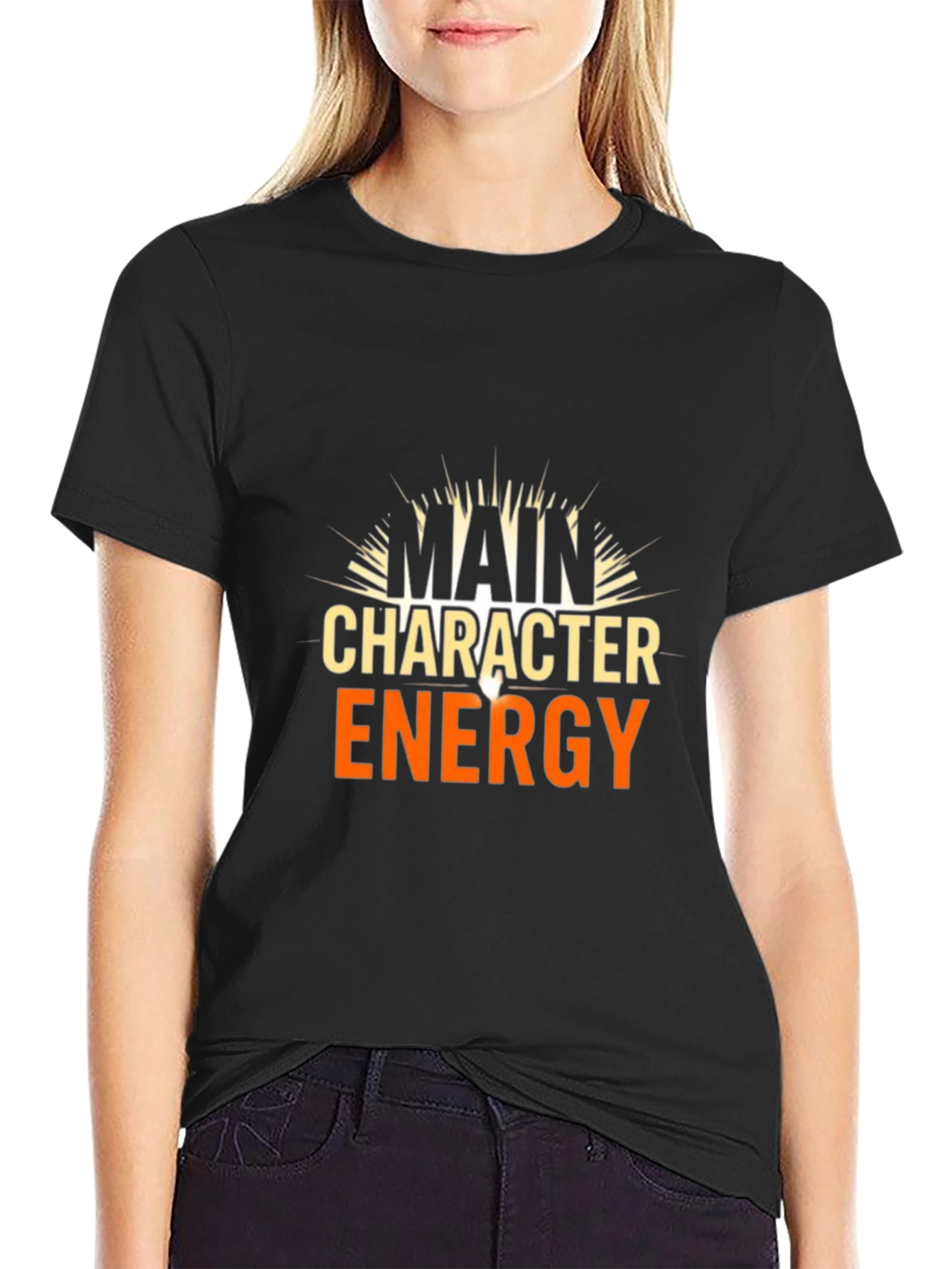Main Character Energy Graphic Tee - Black