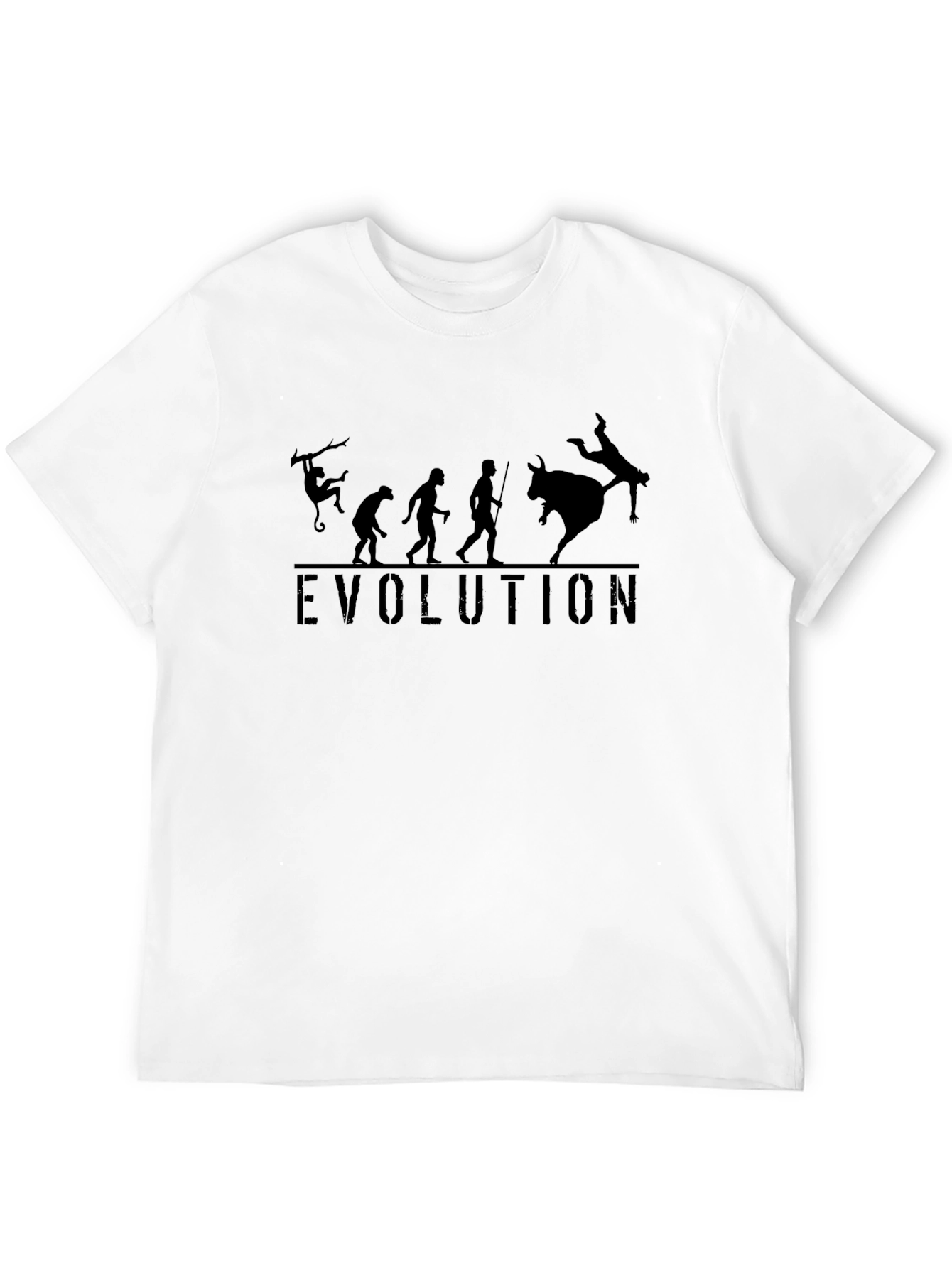 Evolution Bull Riding Graphic T-Shirt - Black