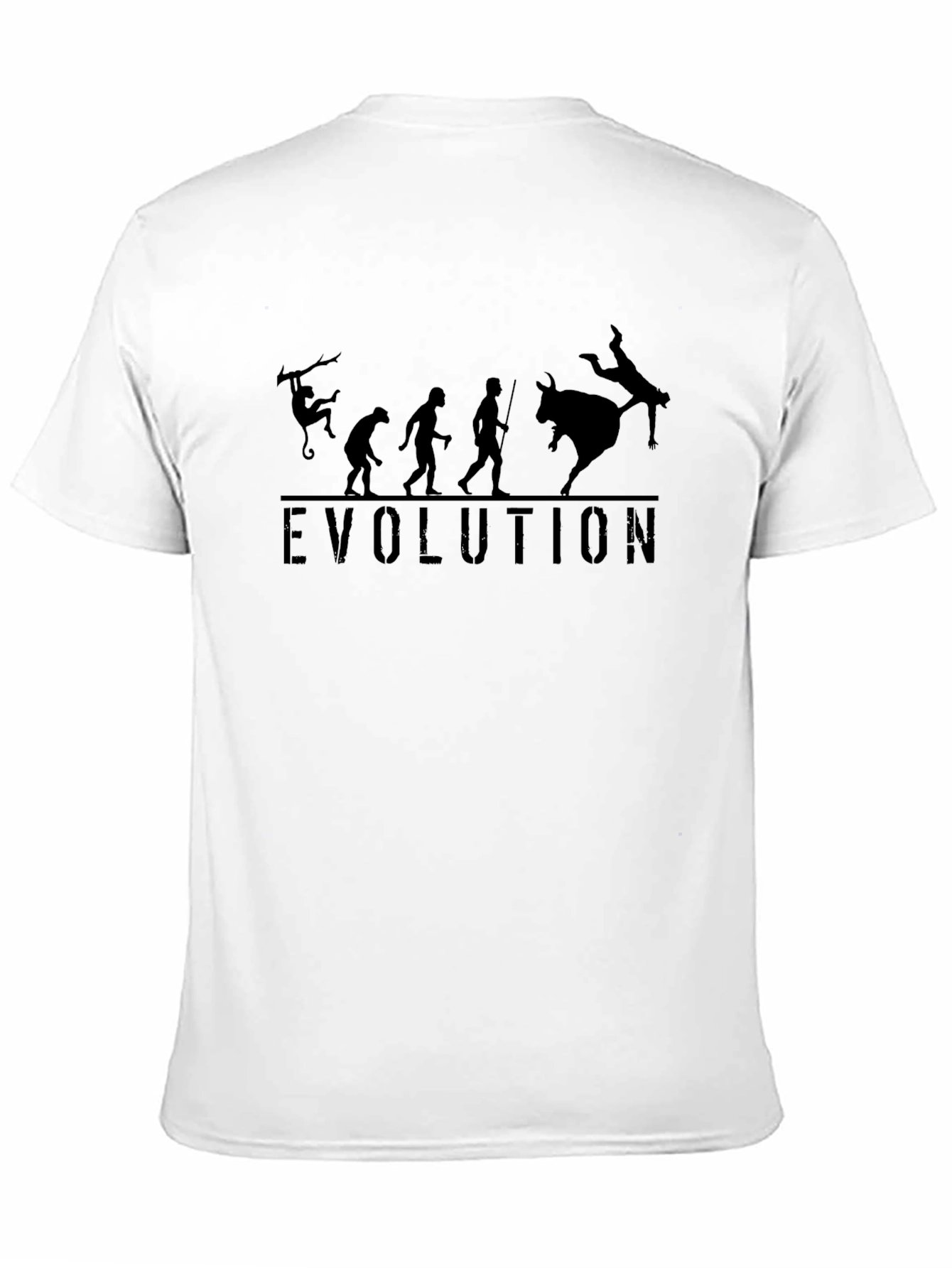 Evolution Bull Riding Graphic T-Shirt - Black