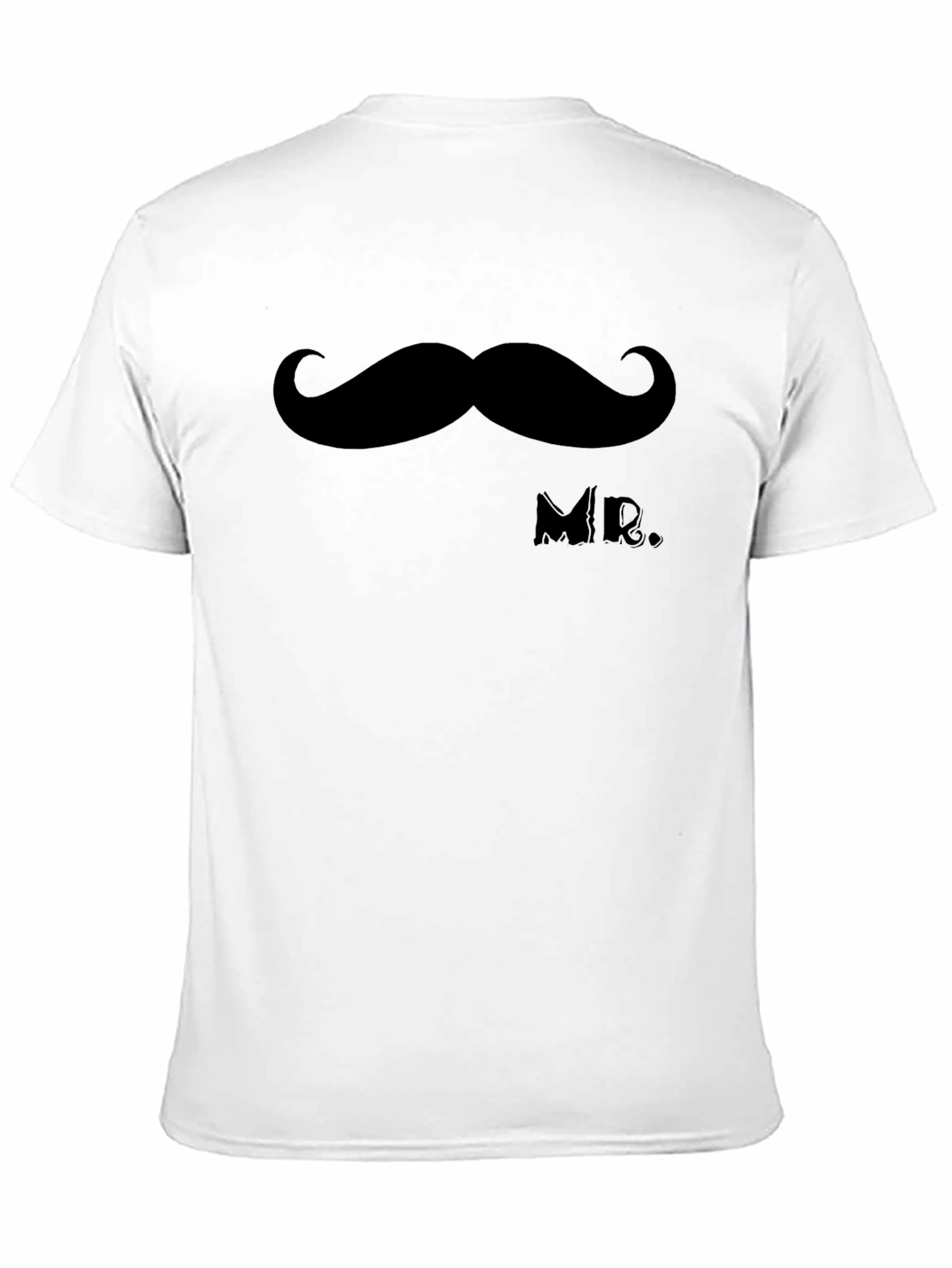 Mr. Mustache Graphic Tee - Soft Cotton Crew Neck
