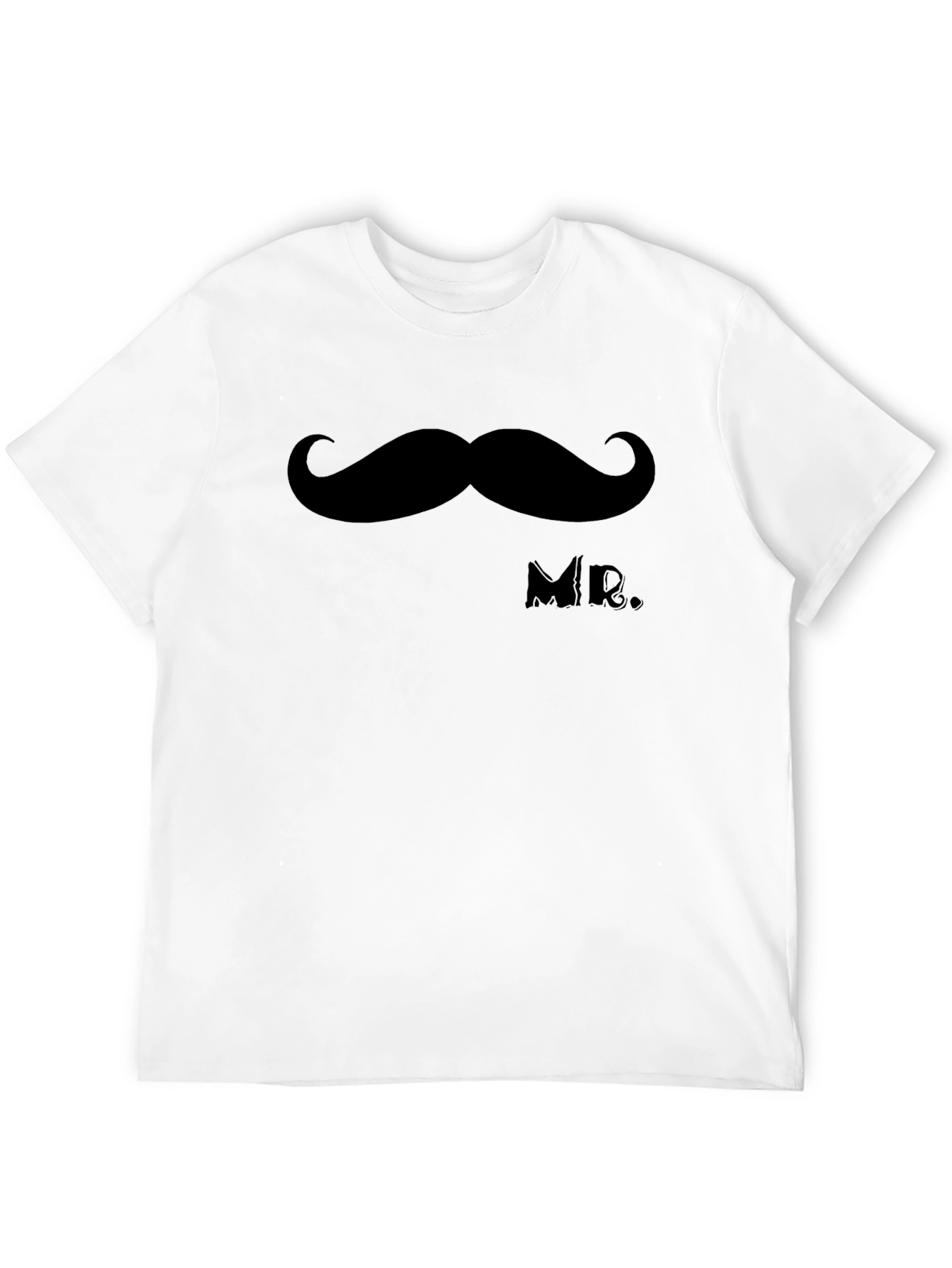 Mr. Mustache Graphic Tee - Soft Cotton Crew Neck