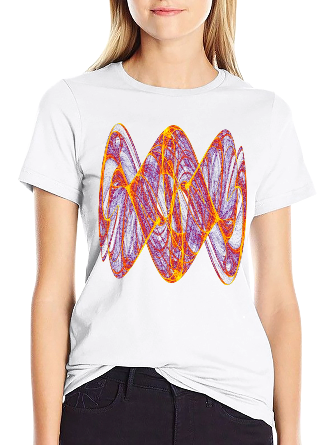 Abstract Fractal Graphic Tee - Trendy Mens T-Shirt