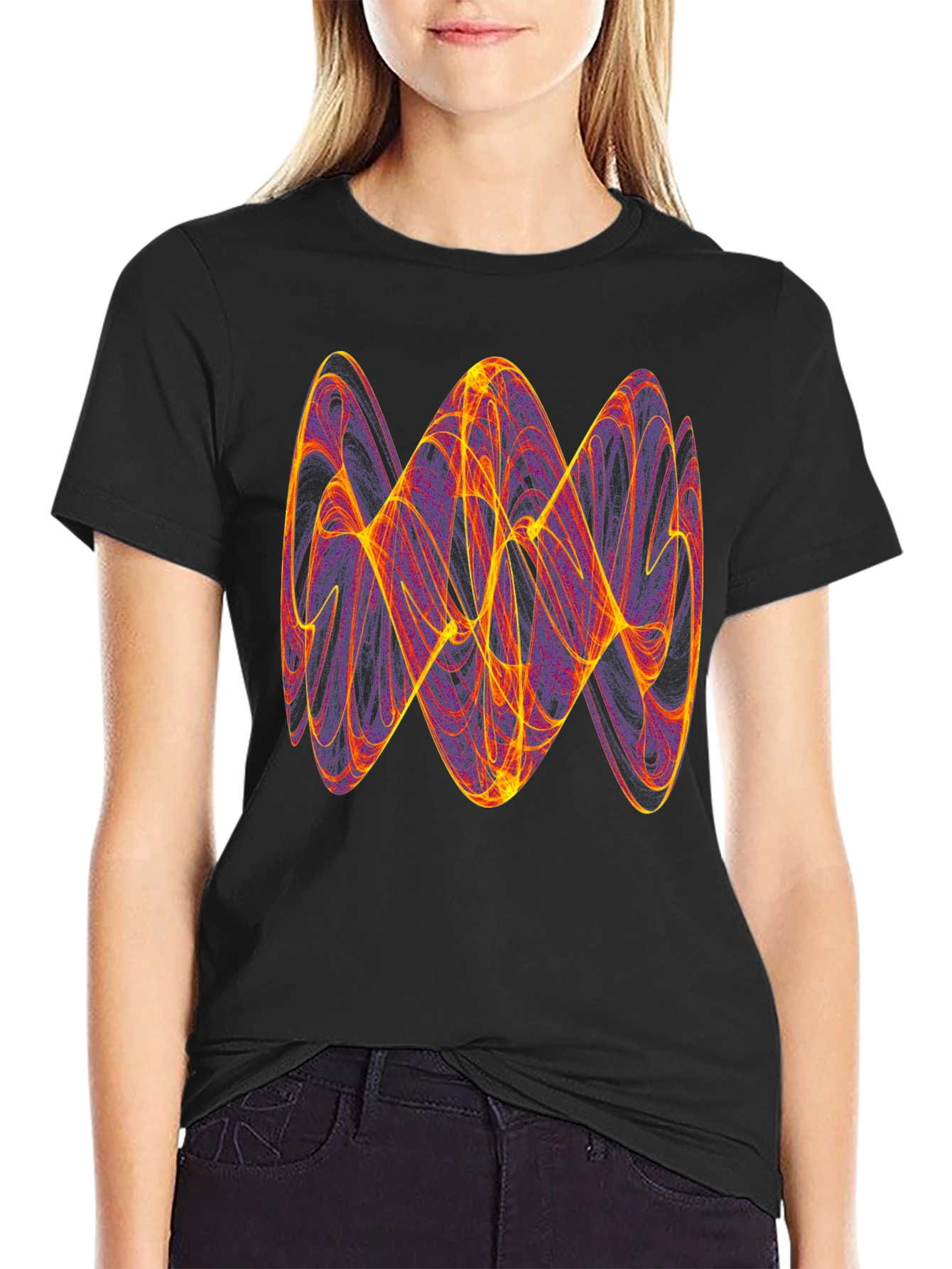 Abstract Fractal Graphic Tee - Trendy Mens T-Shirt