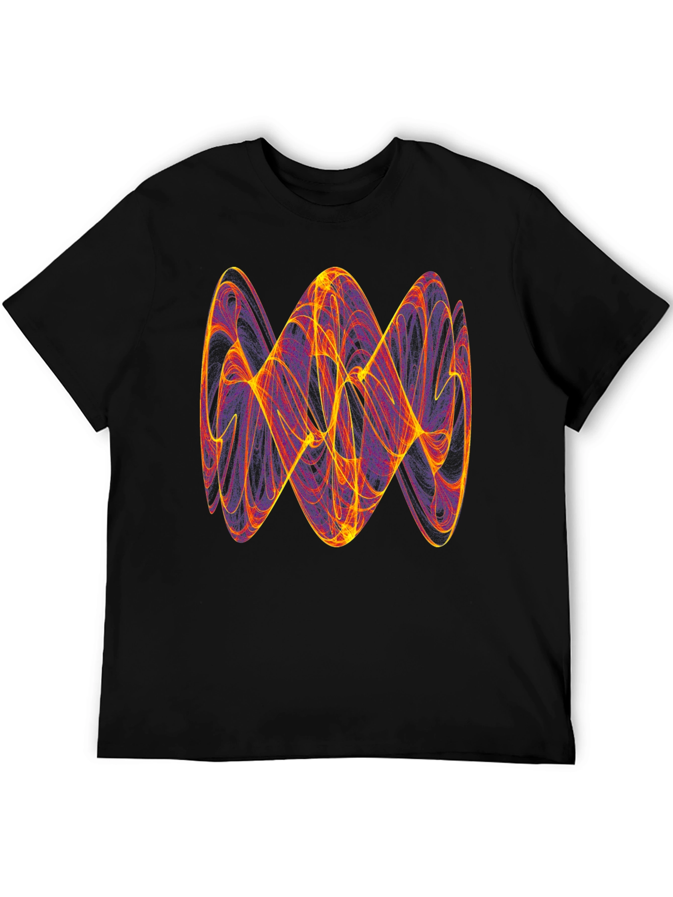 Abstract Fractal Graphic Tee - Trendy Mens T-Shirt