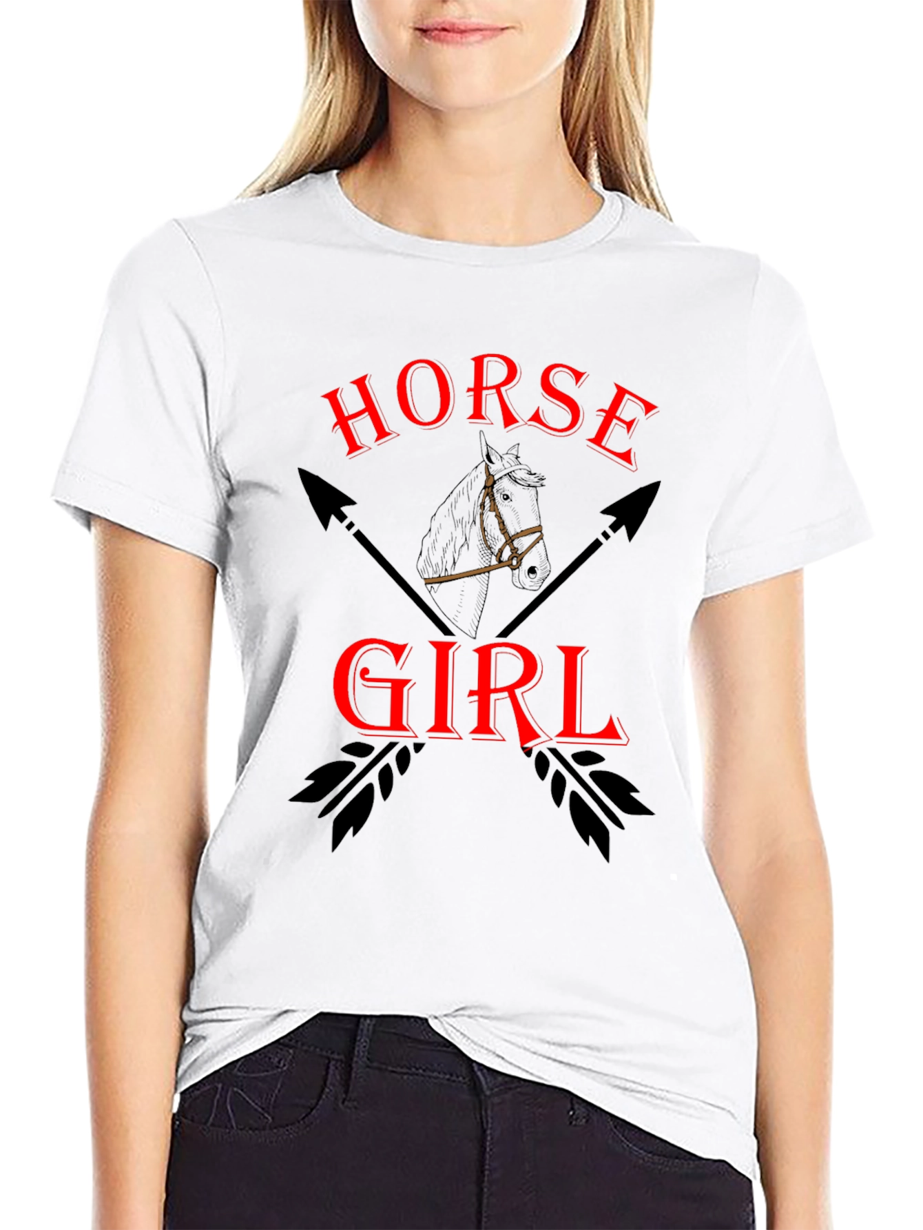 Horse Girl Graphic Tee - Unisex Black T-Shirt