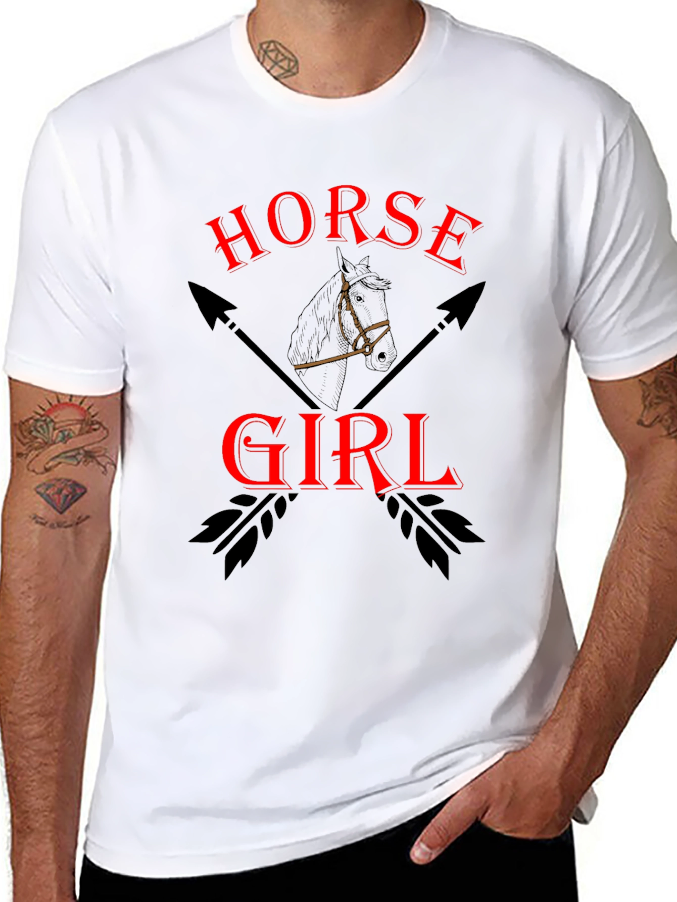 Horse Girl Graphic Tee - Unisex Black T-Shirt