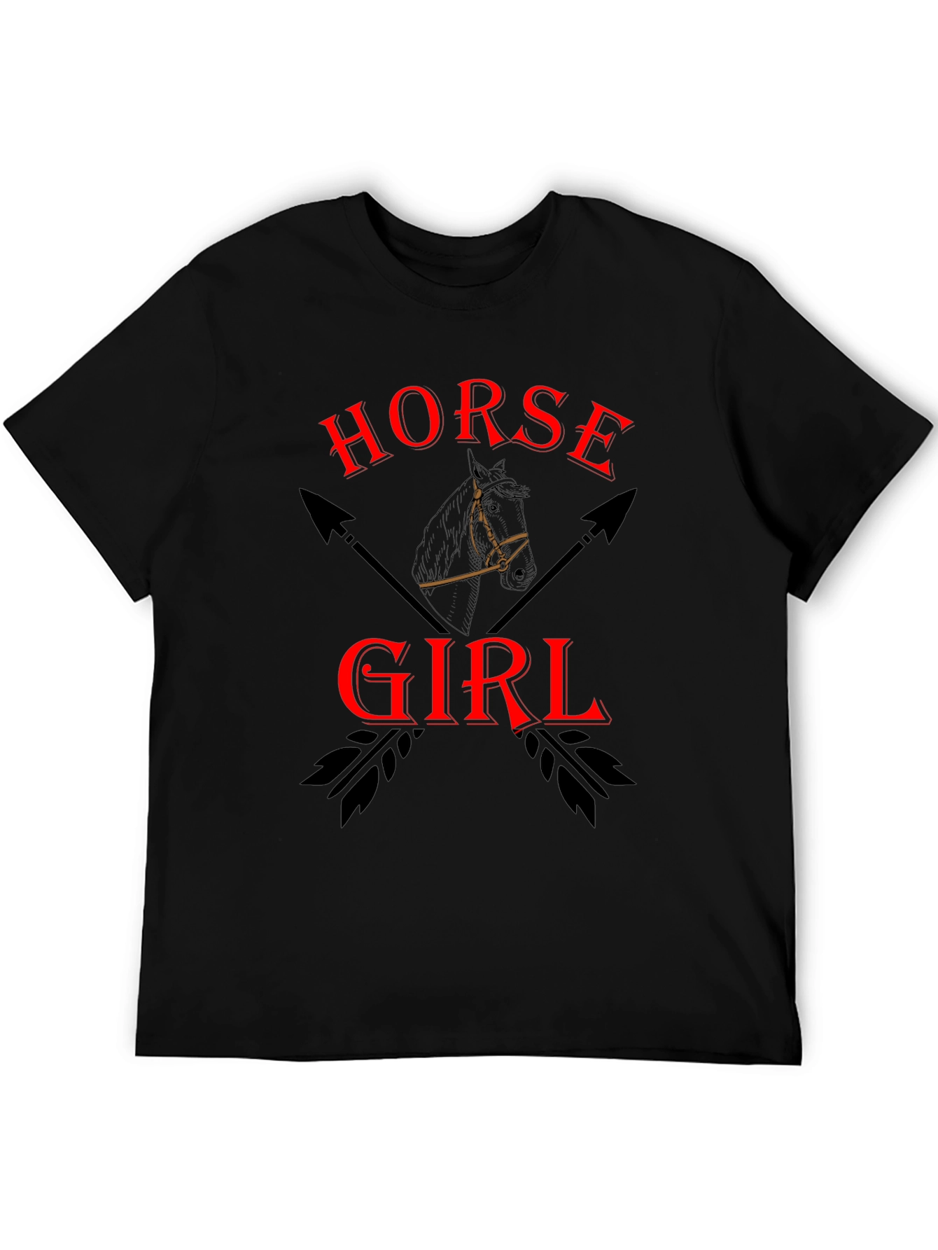 Horse Girl Graphic Tee - Unisex Black T-Shirt