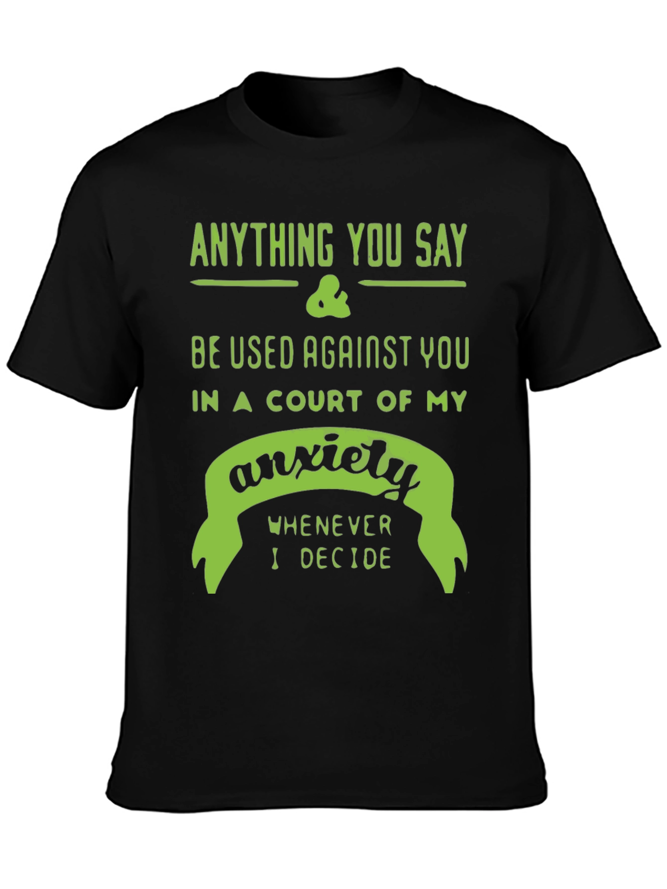 Anxiety Court T-Shirt - Funny Sarcastic Tee