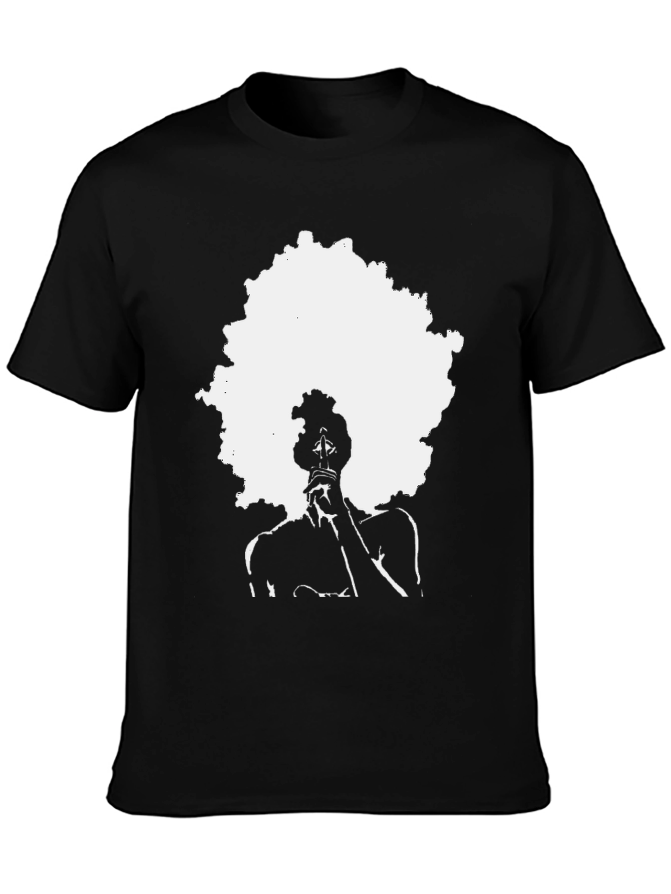 Afro Silhouette Graphic Print Tee