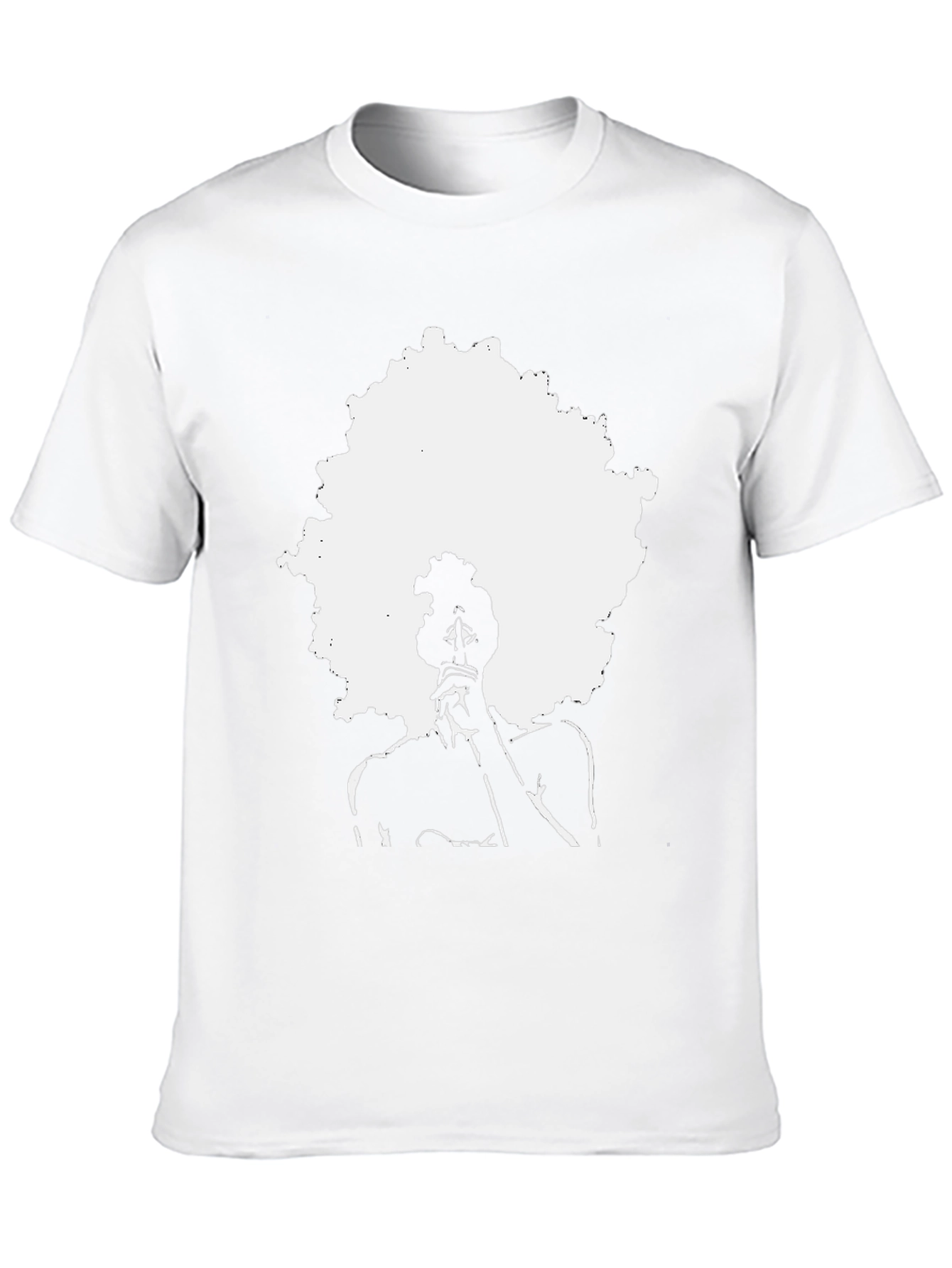 Afro Silhouette Graphic Print Tee