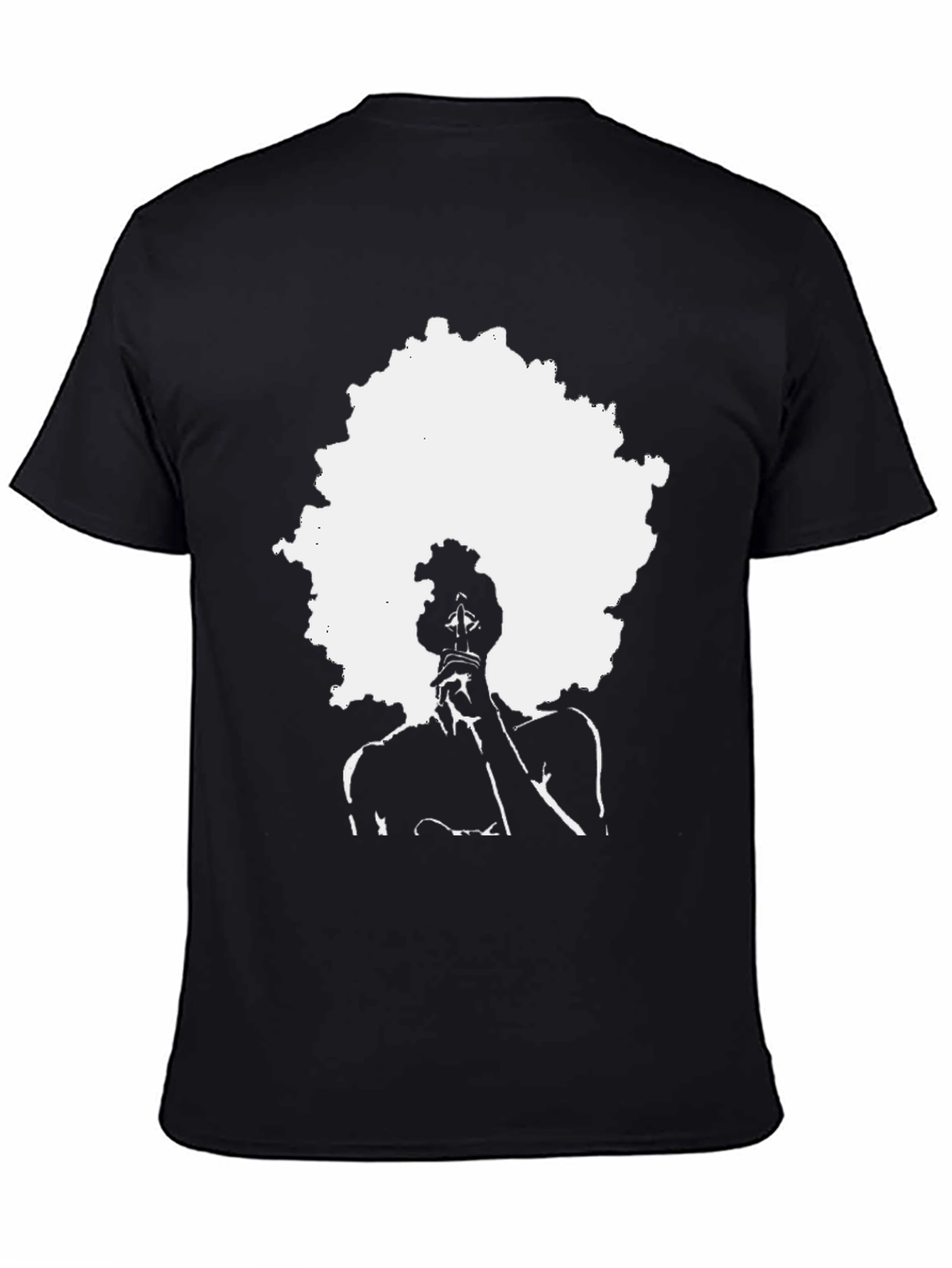 Afro Silhouette Graphic Print Tee
