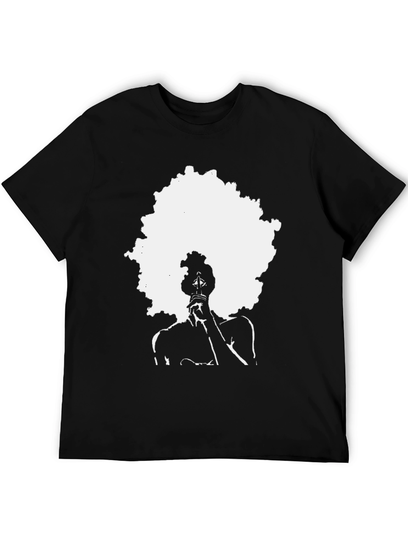 Afro Silhouette Graphic Print Tee