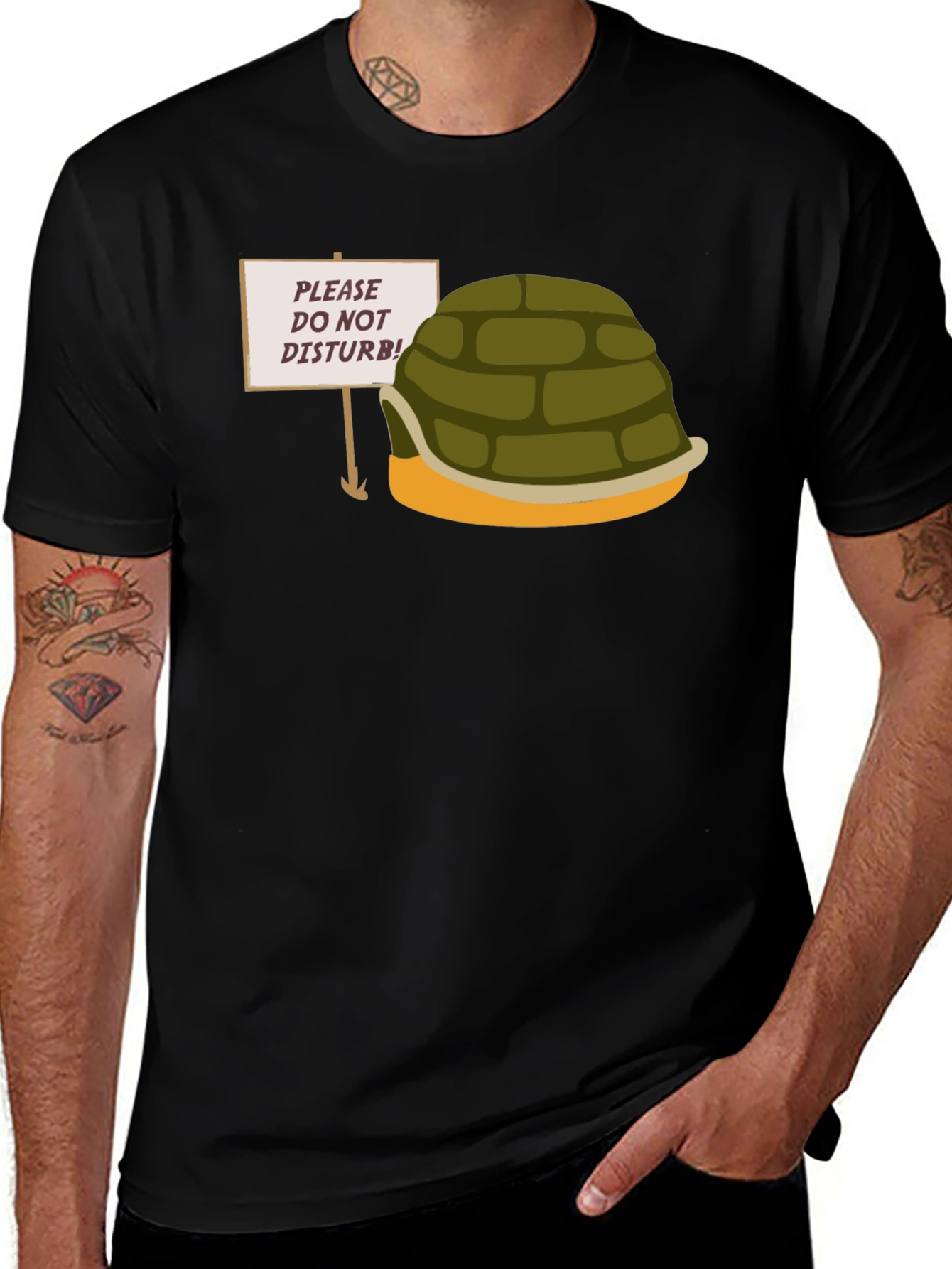 Novelty Turtle Shell Graphic T-Shirt