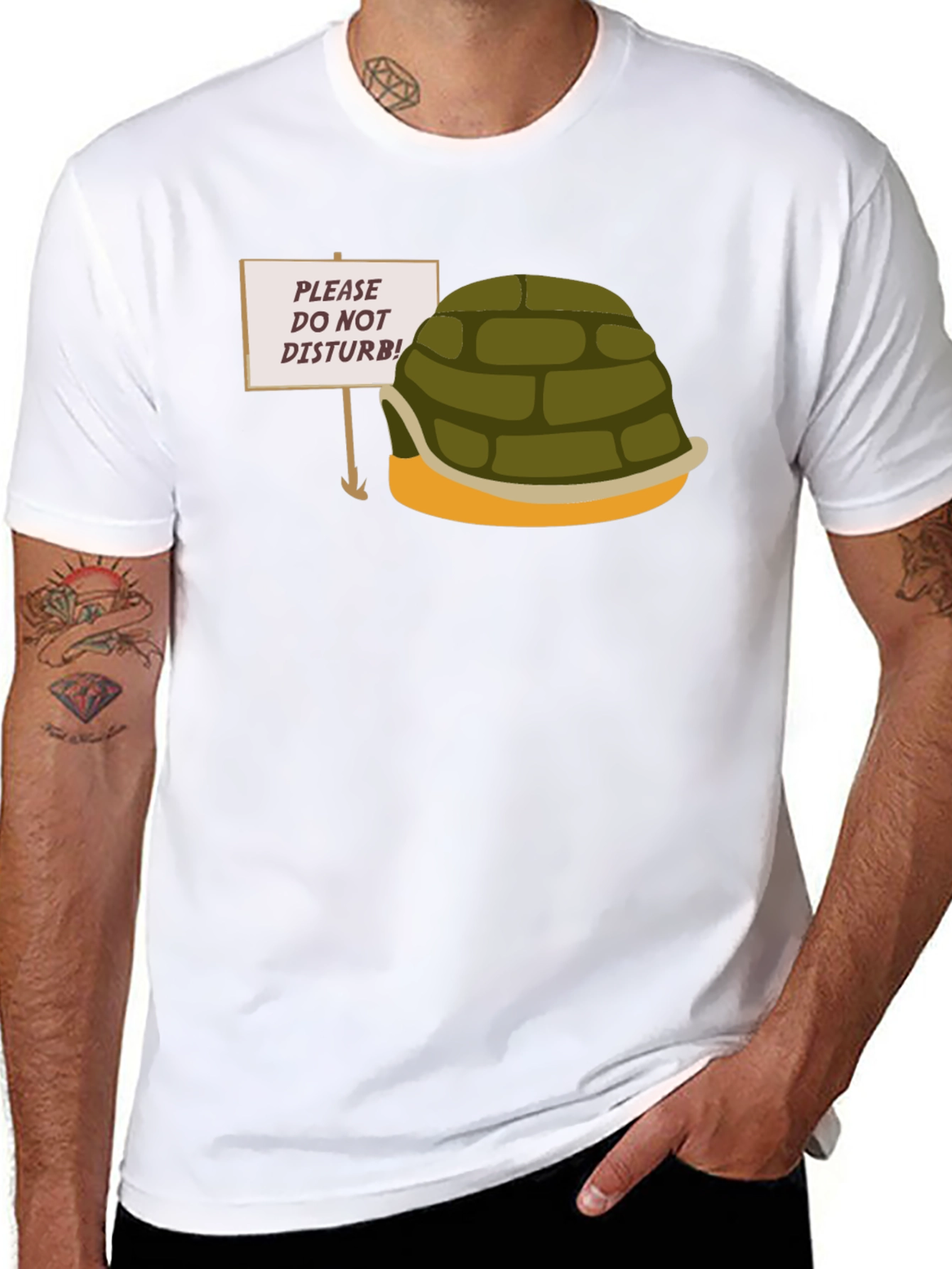 Novelty Turtle Shell Graphic T-Shirt