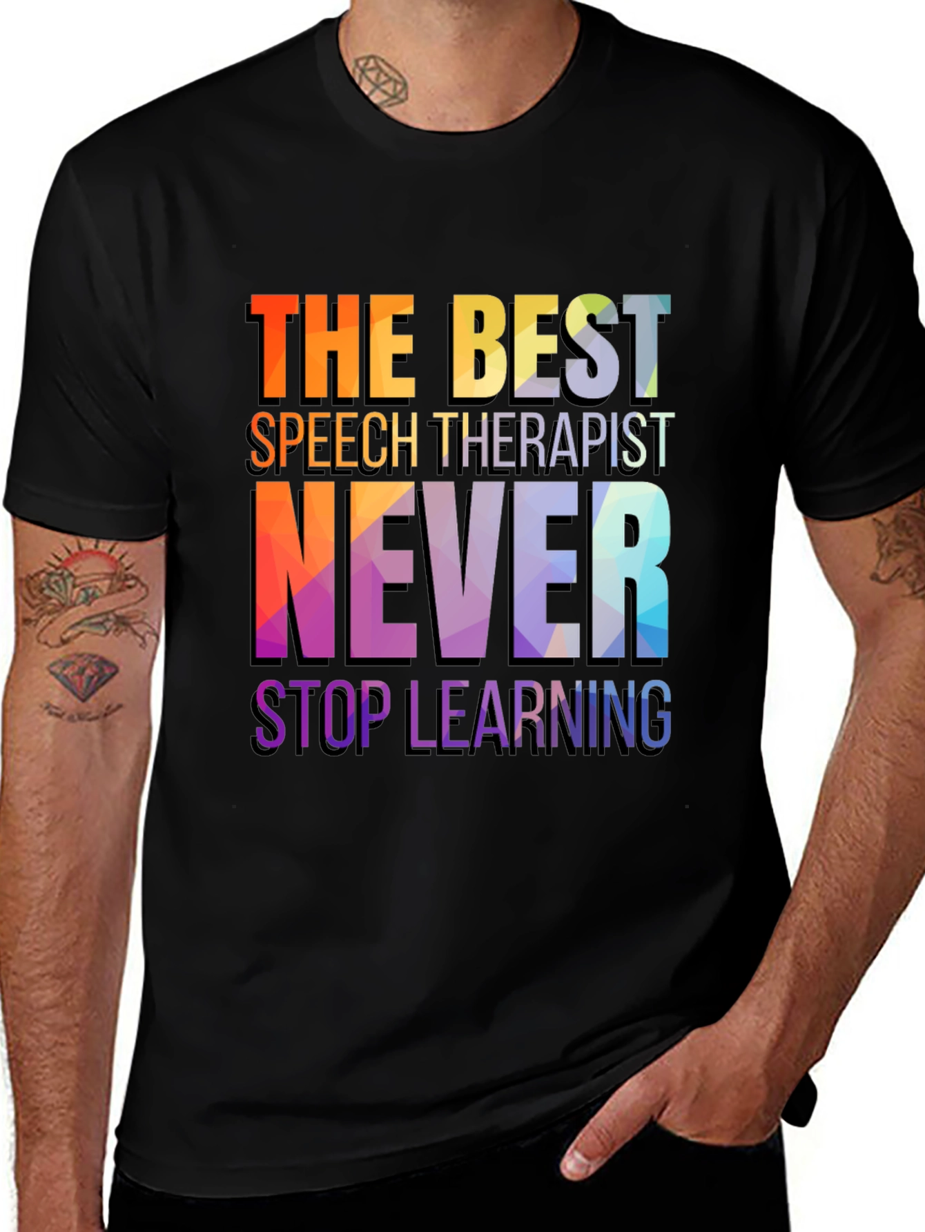 Speech Therapist T-Shirt - Never Stop Learning Tee