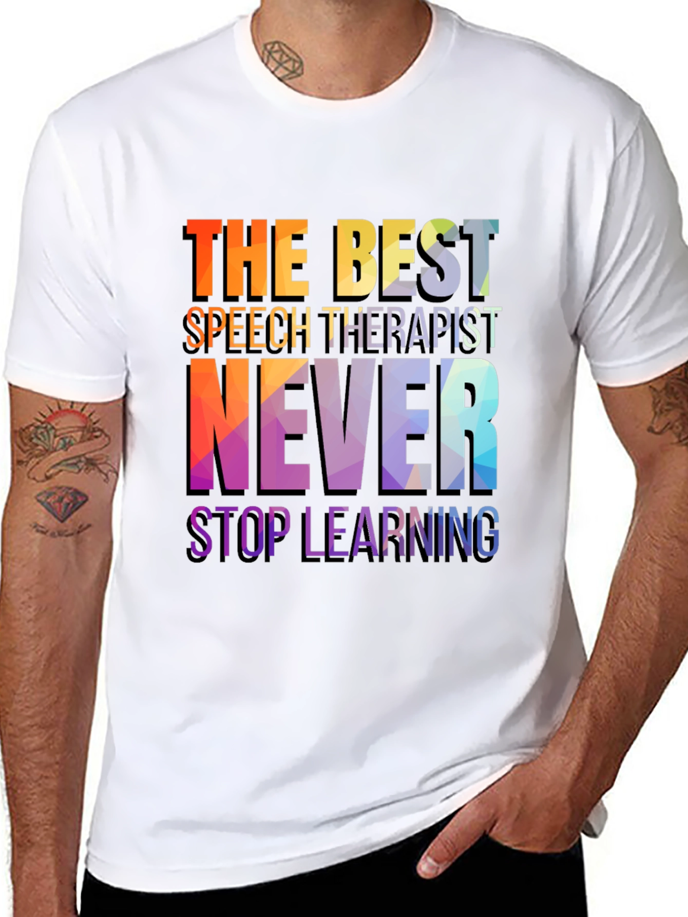 Speech Therapist T-Shirt - Never Stop Learning Tee