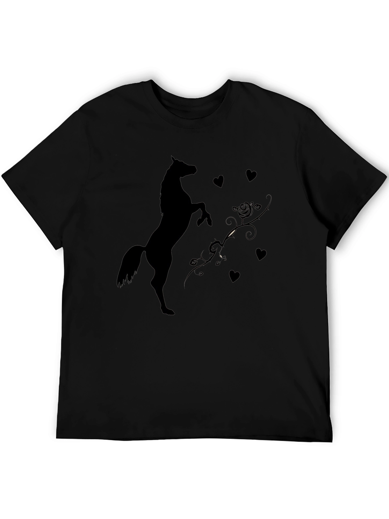 Equestrian Silhouette T-Shirt - Black